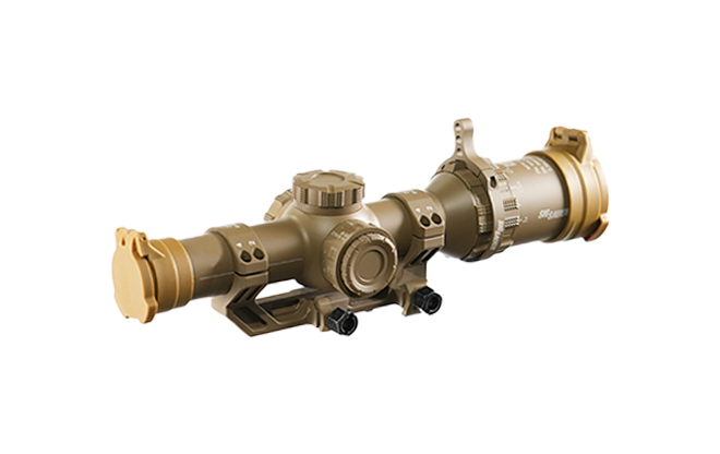 Rifle scope with safe padding for circular thumbnail
