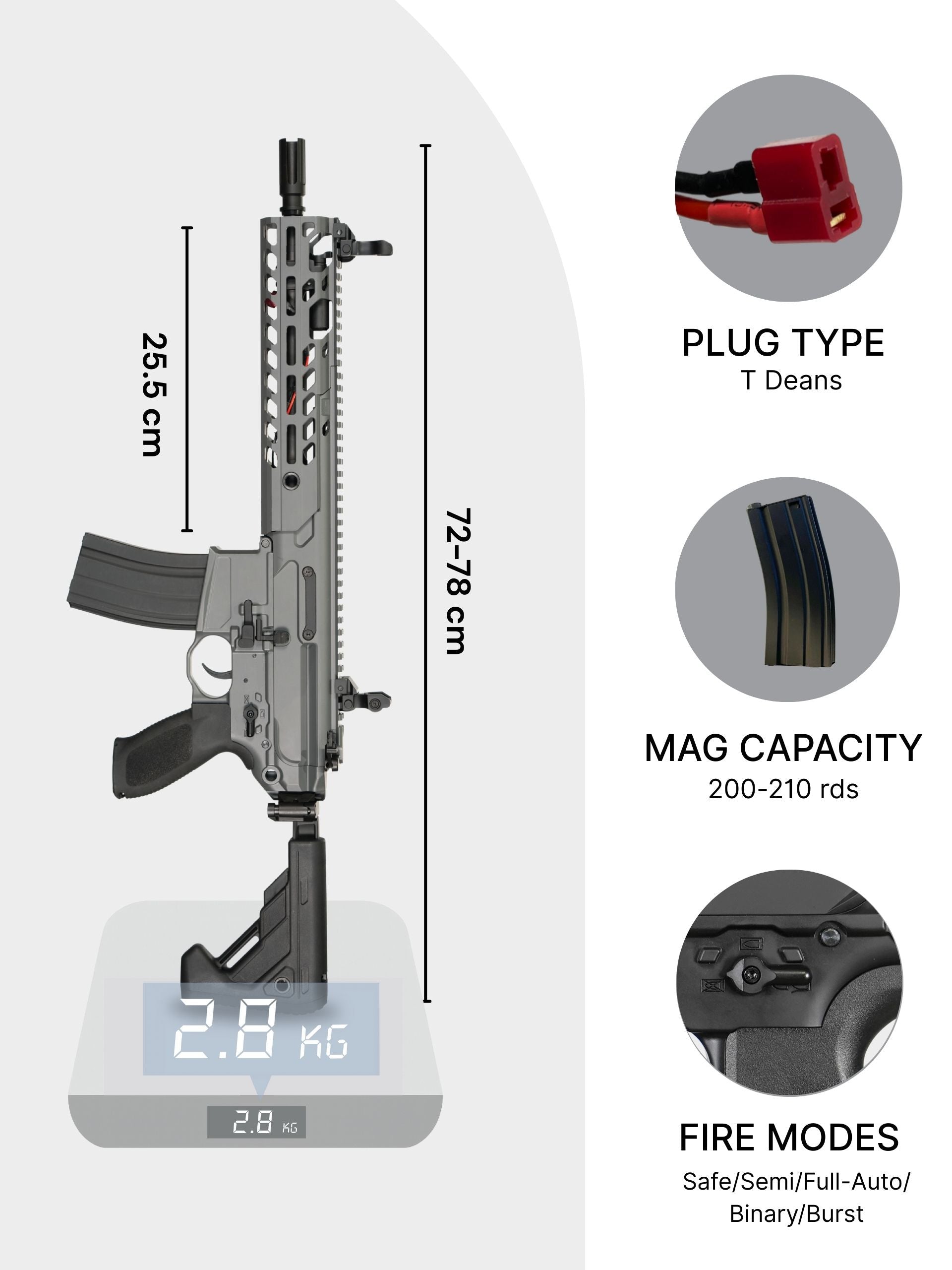 ACX VMDL Grey AEG Gel Blaster | Apex Force Ultra Line