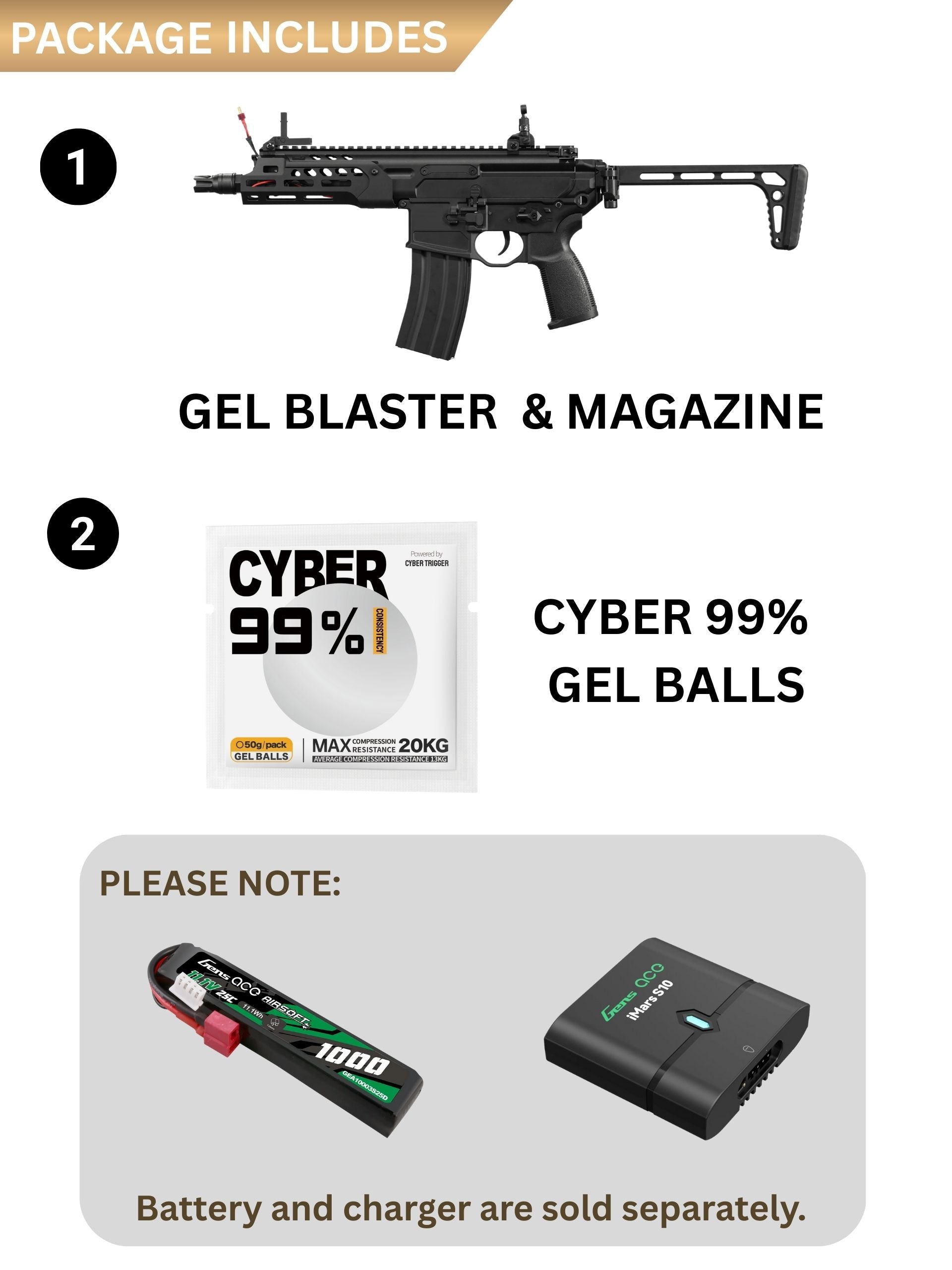 ACX LT Gel Blaster - 7.75'' | Apex Force Ultra Plus