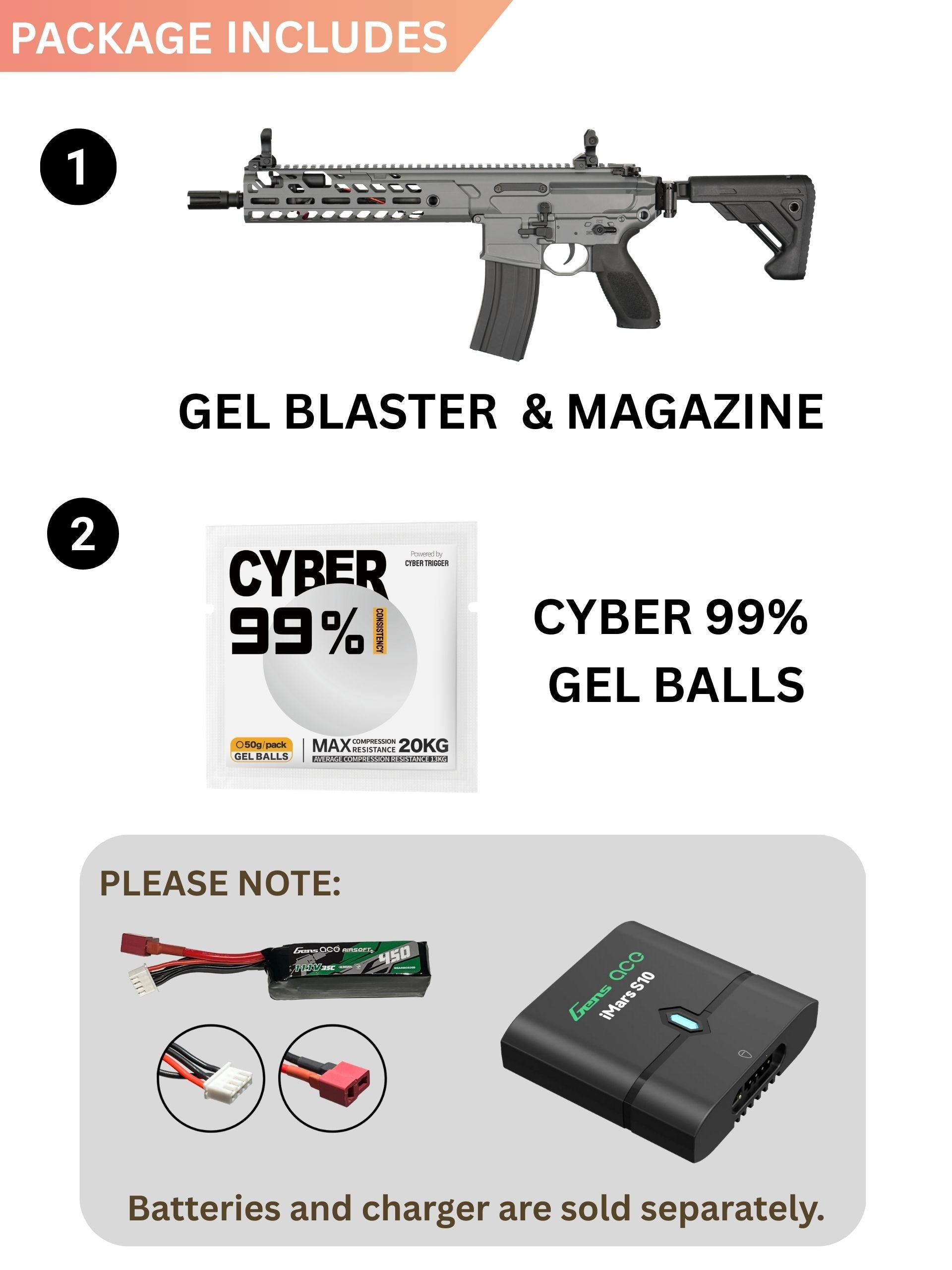 ACX VMDL Grey AEG Gel Blaster | Apex Force Ultra Line