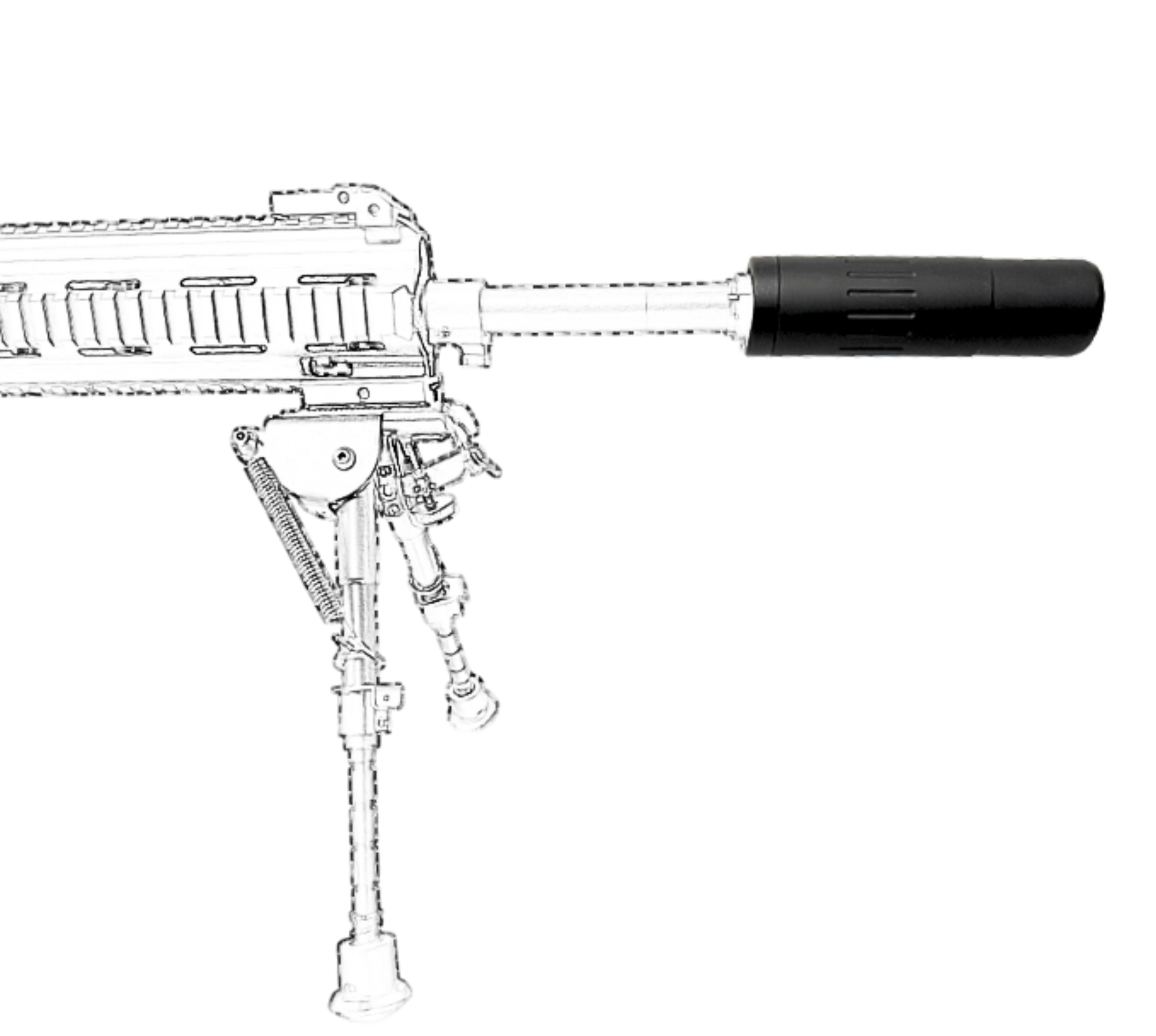 Gel Blaster Mock AAC QD Suppressor