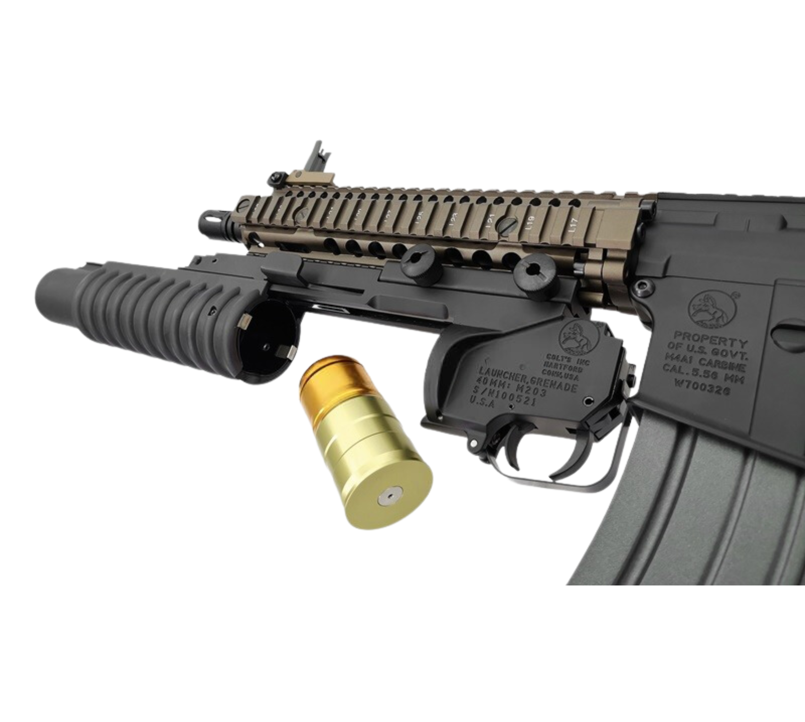 E&C MK18 Mod 1 W/Grenade Launcher AEG Gel Blaster Replica
