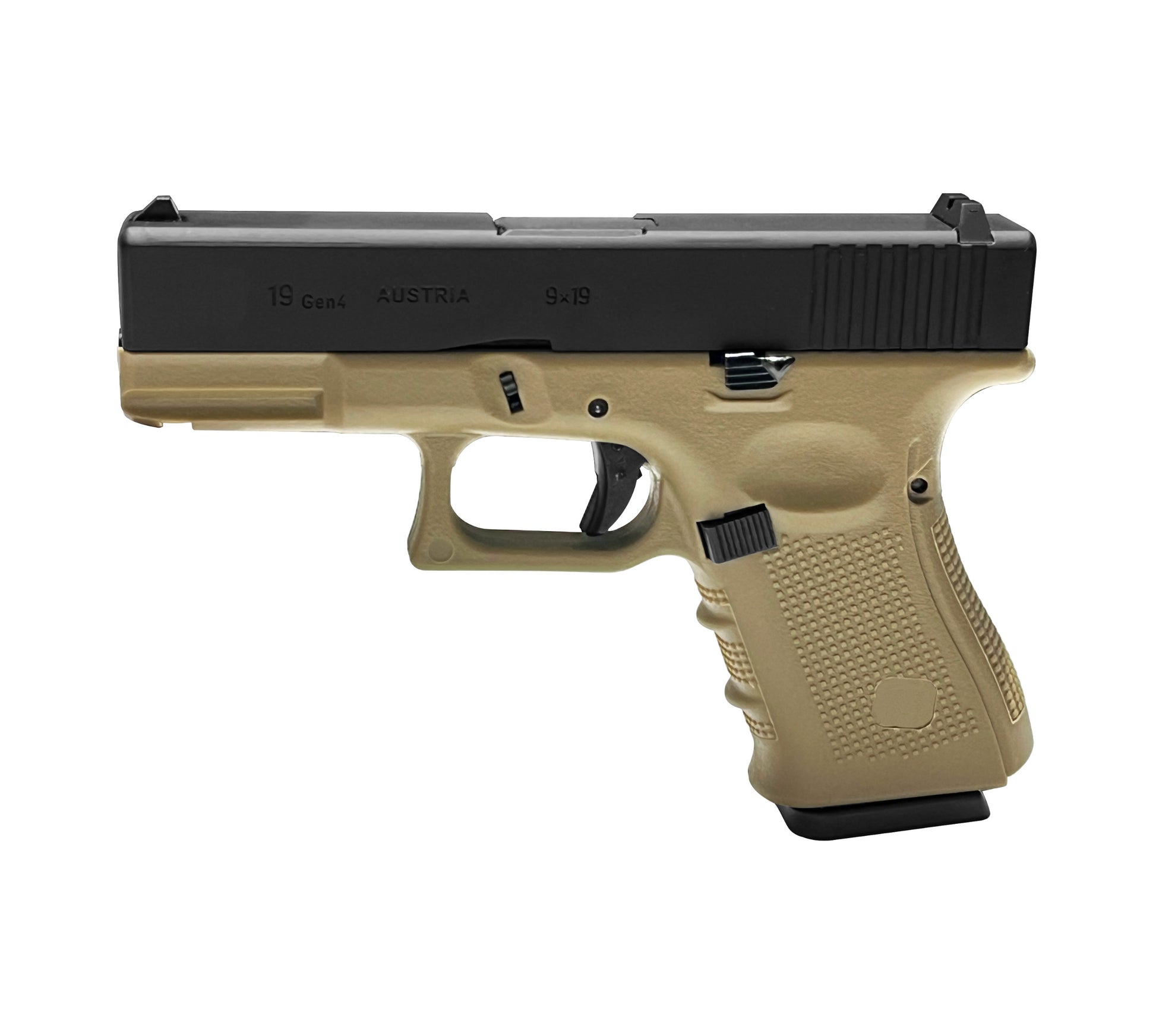 E&C G19 Gen4 GBB Gel Blaster Replica - Half Tan