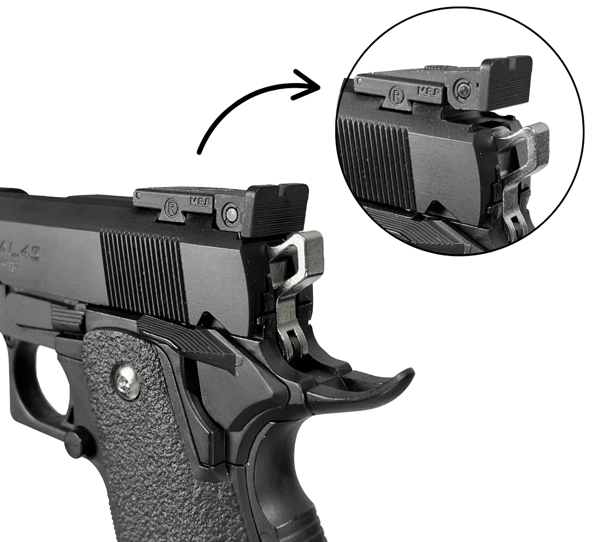 E&C 5.1 Hi-Capa CNC OPS-M.R.P Gas Blowback Gel Blaster Pistol