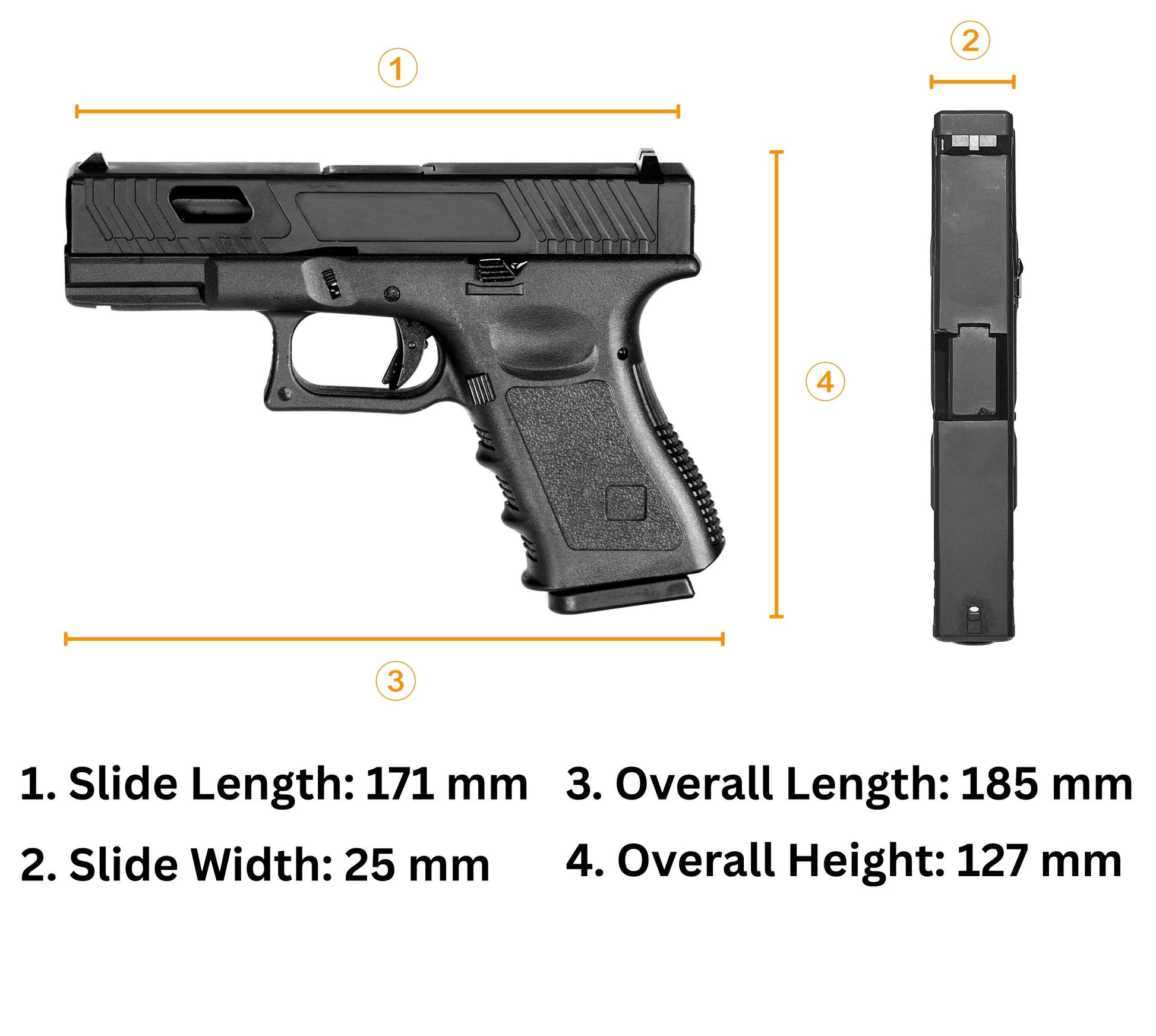 TTI G-Series G19 Combat Master Gas Blowback Gel Blaster Pistol
