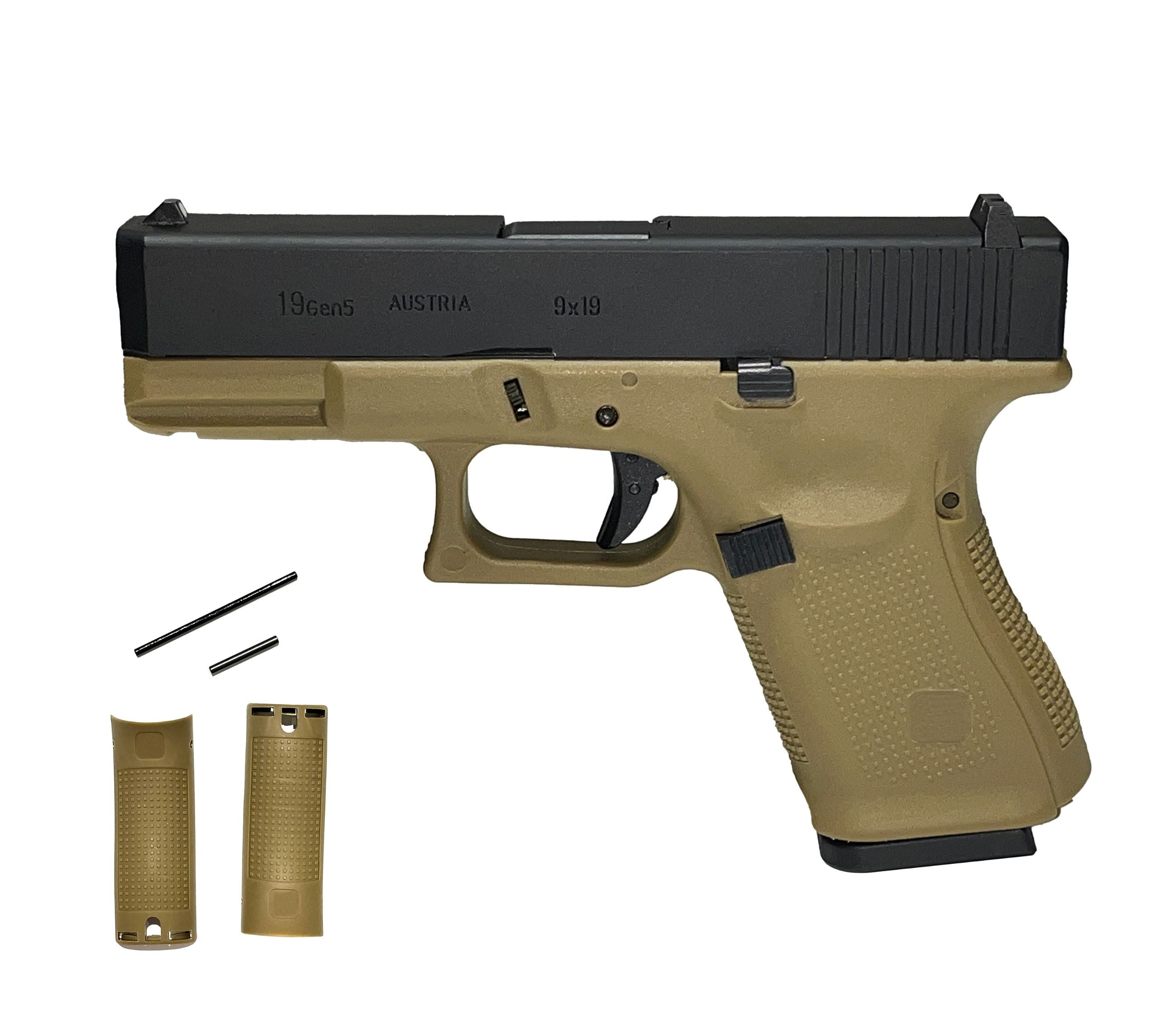 E&C G19 Gen5 GBB Pistol Gel Blaster - Half Tan