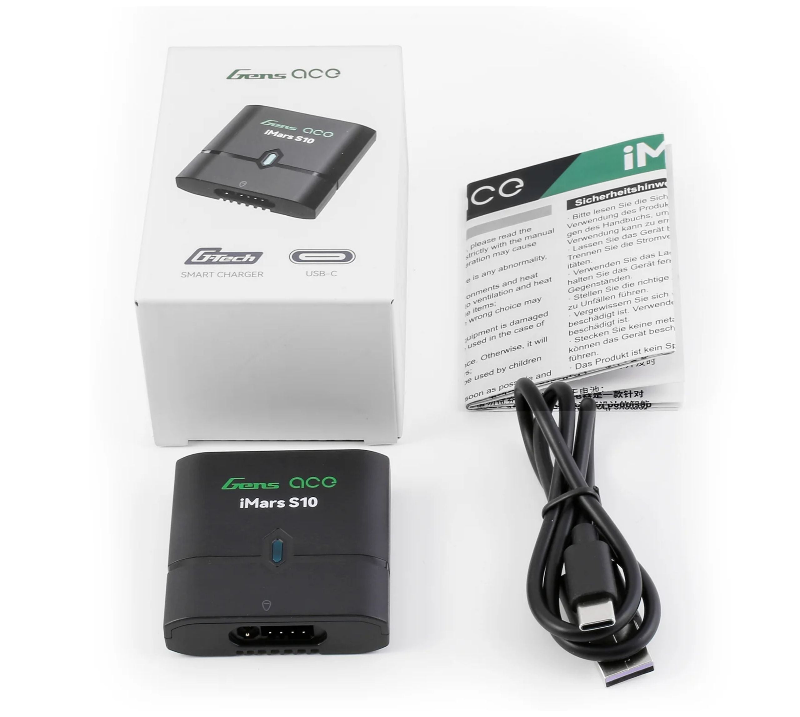 Gens ace iMars S10 Portable Smart Balance USB-C Charger for Gel Blasters