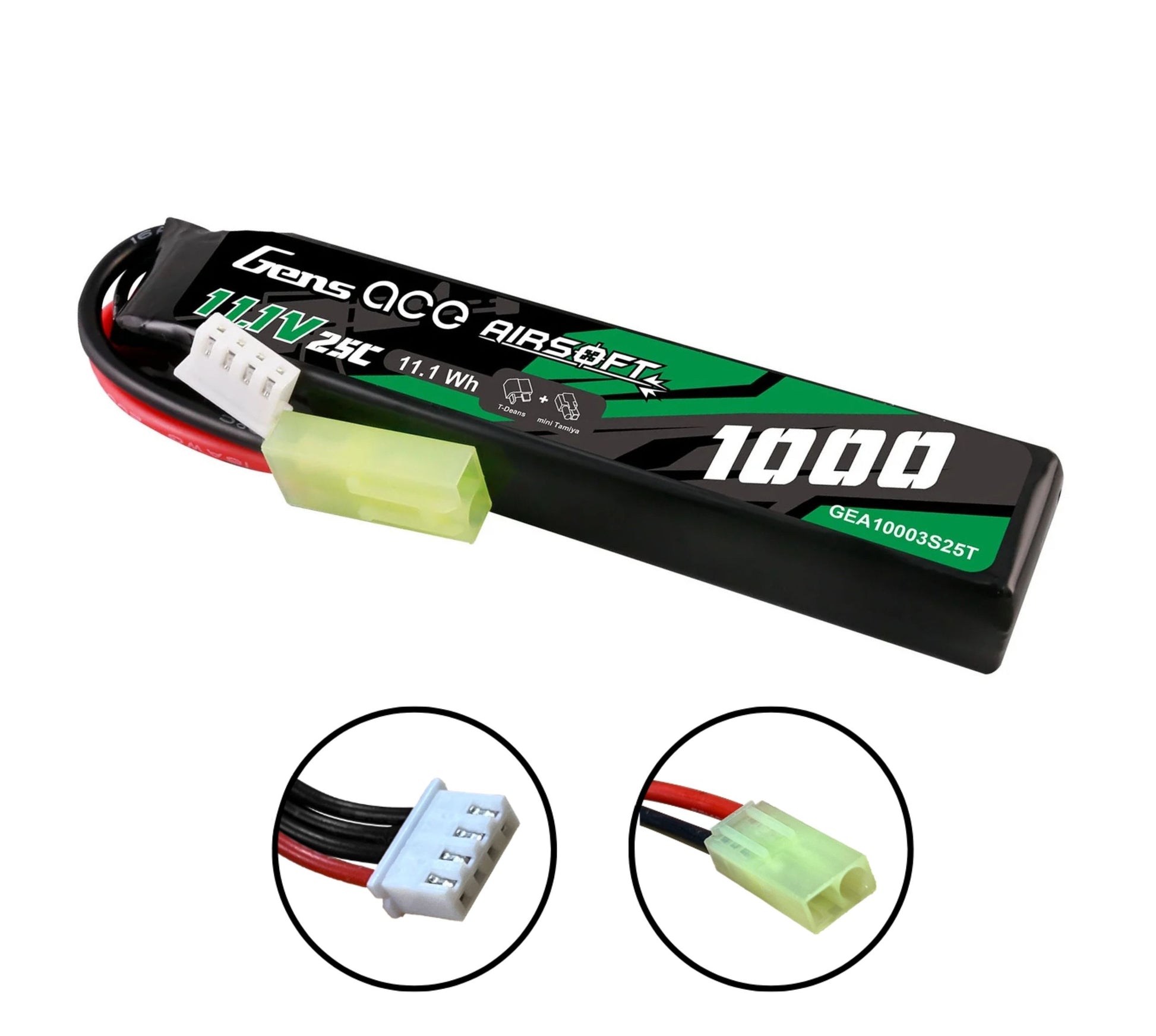 Gens ace 25C 1000mAh 11.1V Tamiya Gel Blaster Battery