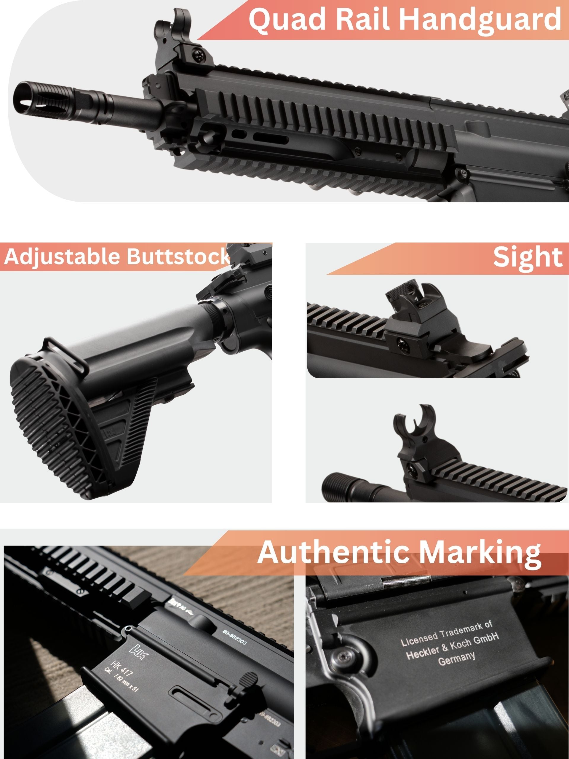 HK417A1 AEG Gel Blaster Replica | E&C Ultra Line