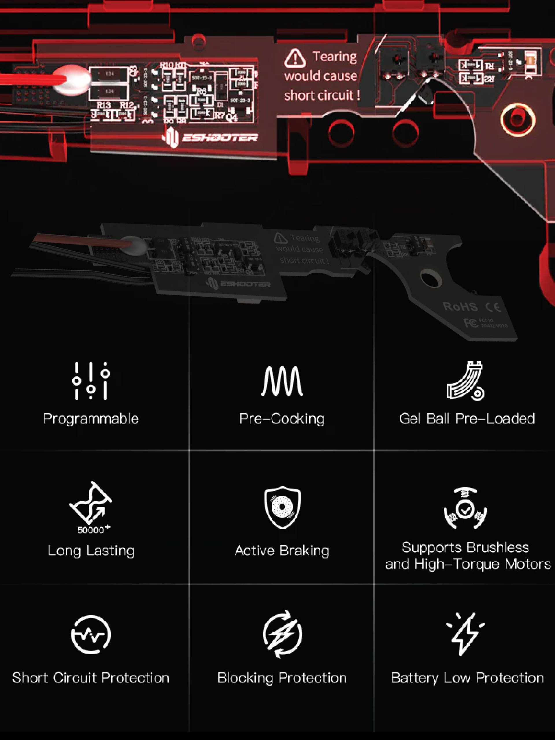 Eshooter Kestrel V3 BASIC Mosfet For Gel Blaster