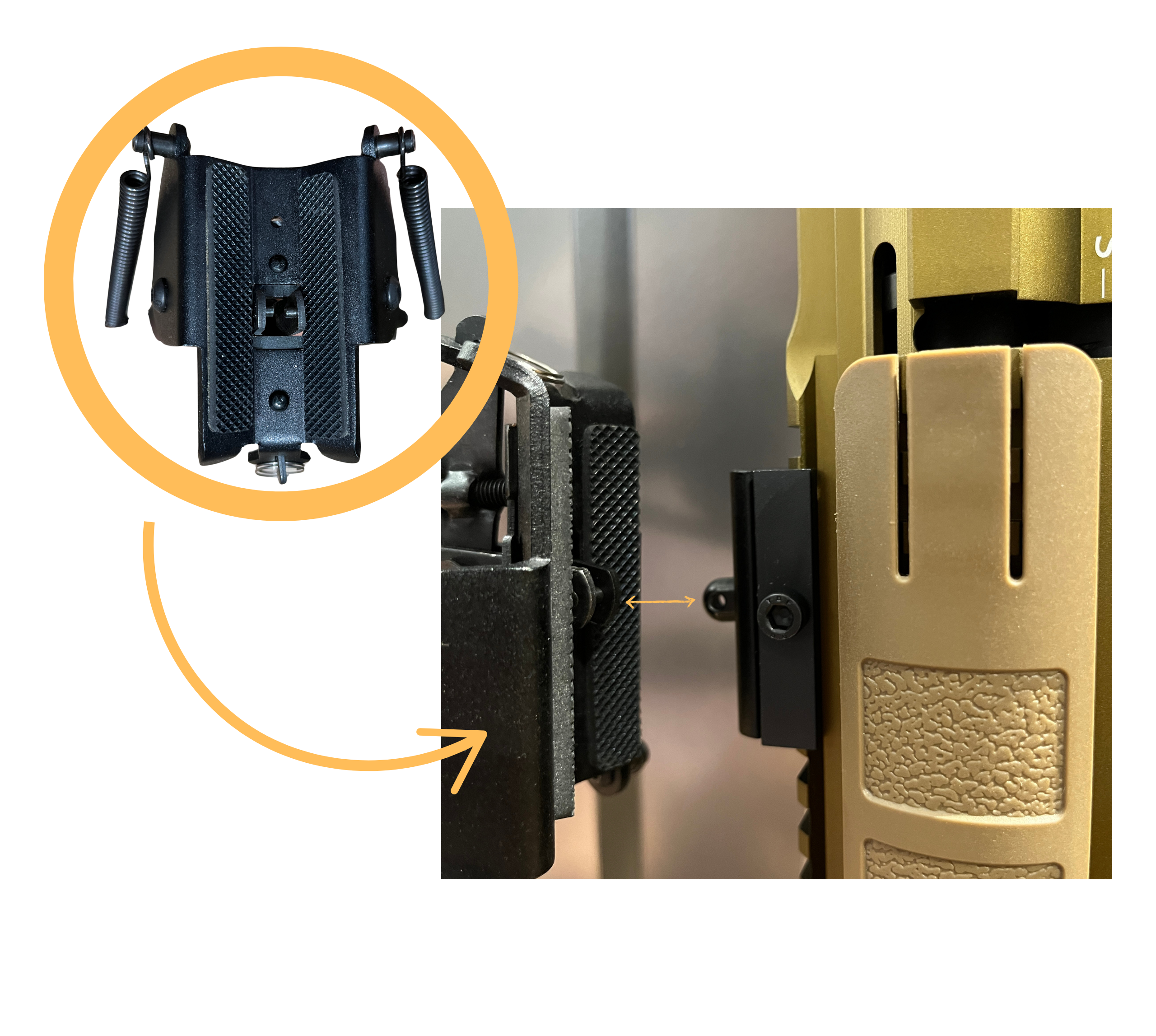 6 Inch Adjustable Metal Bipod For Gel Blaster