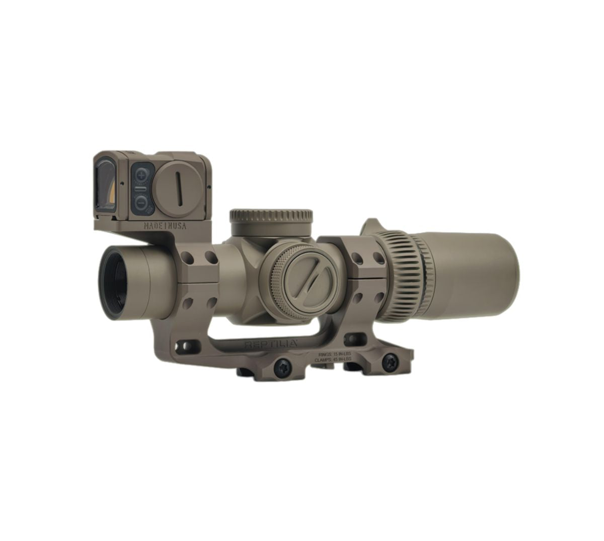 Evolution Gear AMG 1-10X24mm FFP scope with ACRO P-2 Red dot Combo