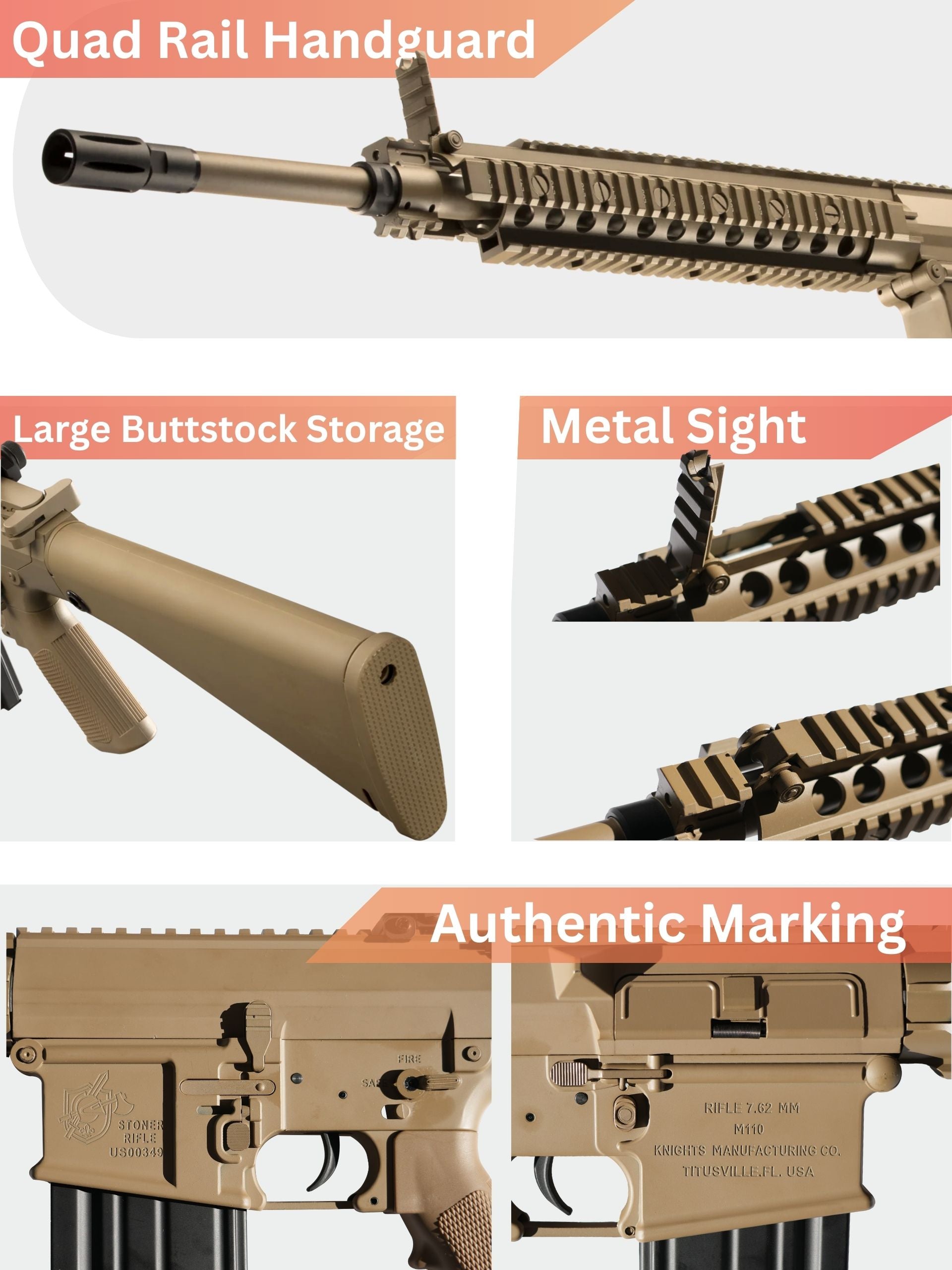 KAC M110 Sniper Rifle AEG Gel Blaster | E&C Ultra Line