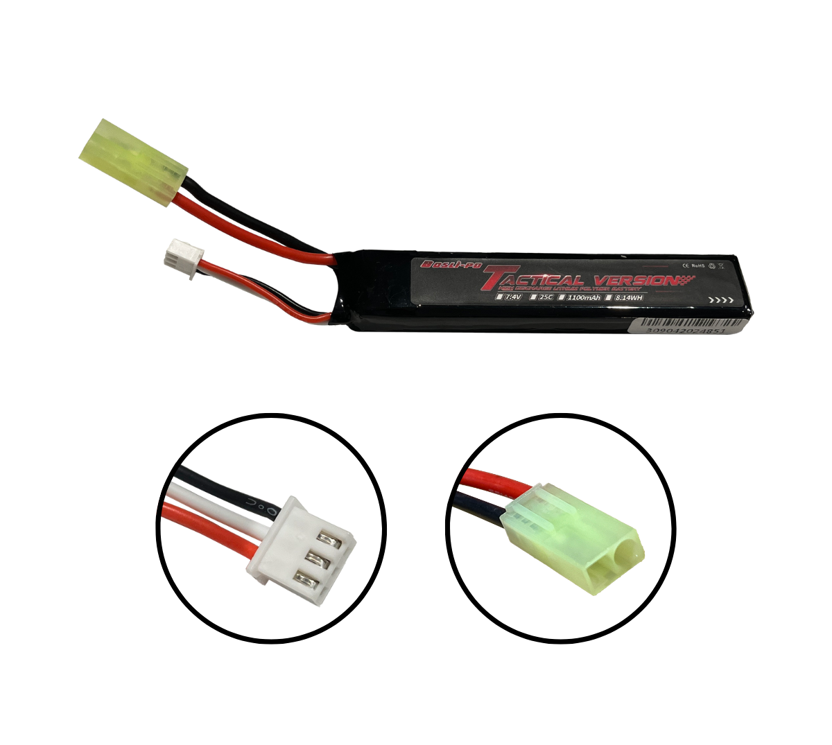 Bosli-po 7.4V Tactical Version TAMIYA Battery-1100mAh