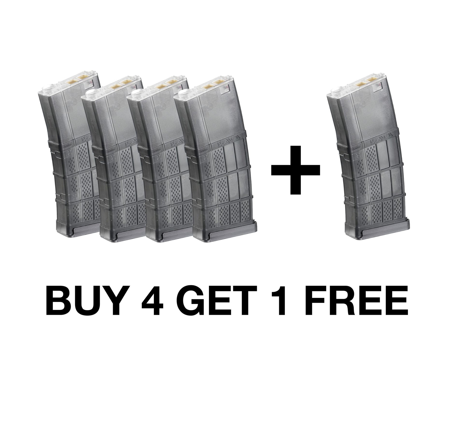 Jingji Lancer L5 AEG Magazine for M4 Gel Blaster - Buy 4 Get 1 Free - Magazine x 5