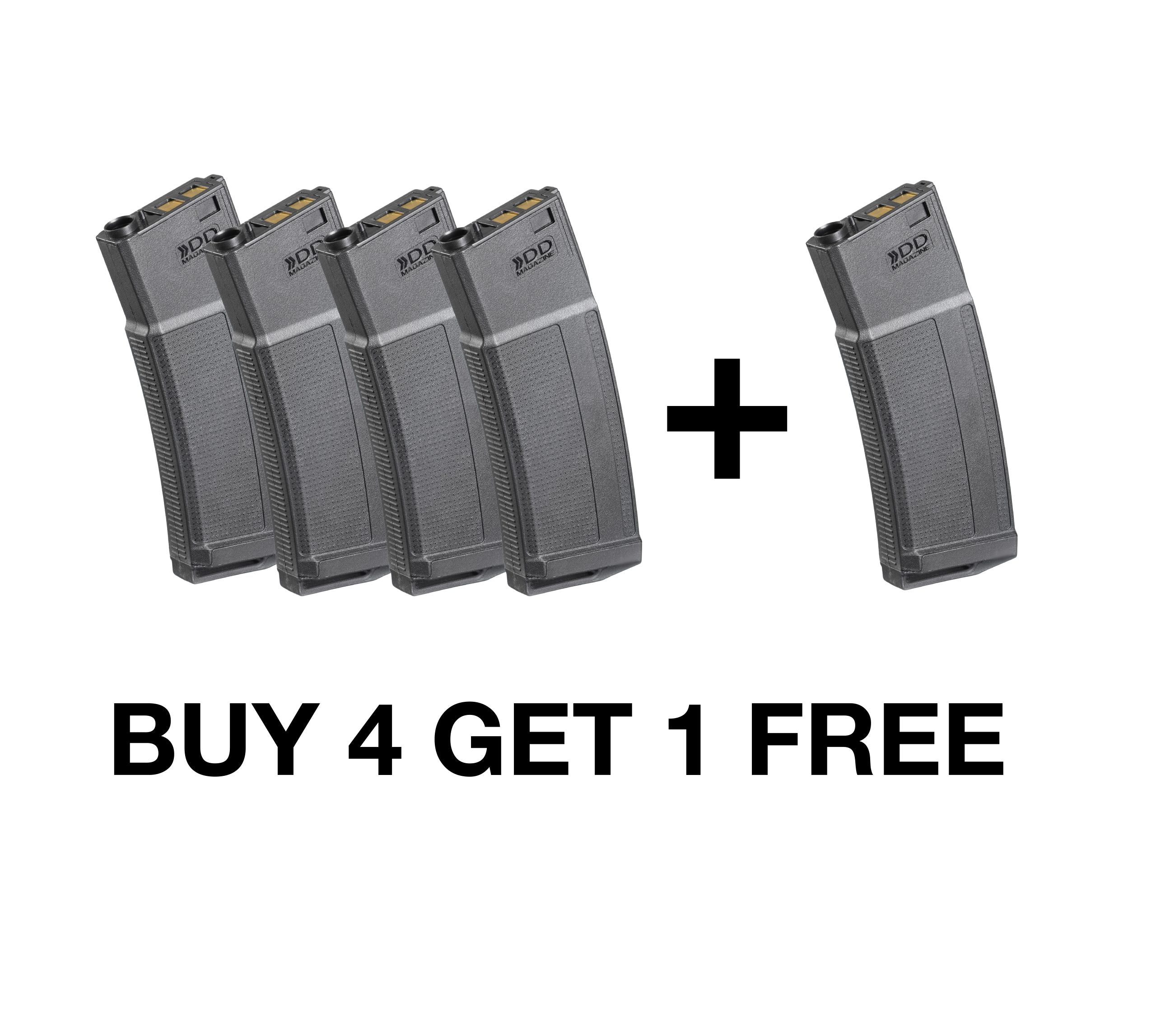 Jingji DANIEL DEFENSE AEG Magazine for M4 Gel Blaster - Buy 4 Get 1 Free - Magazine x 5