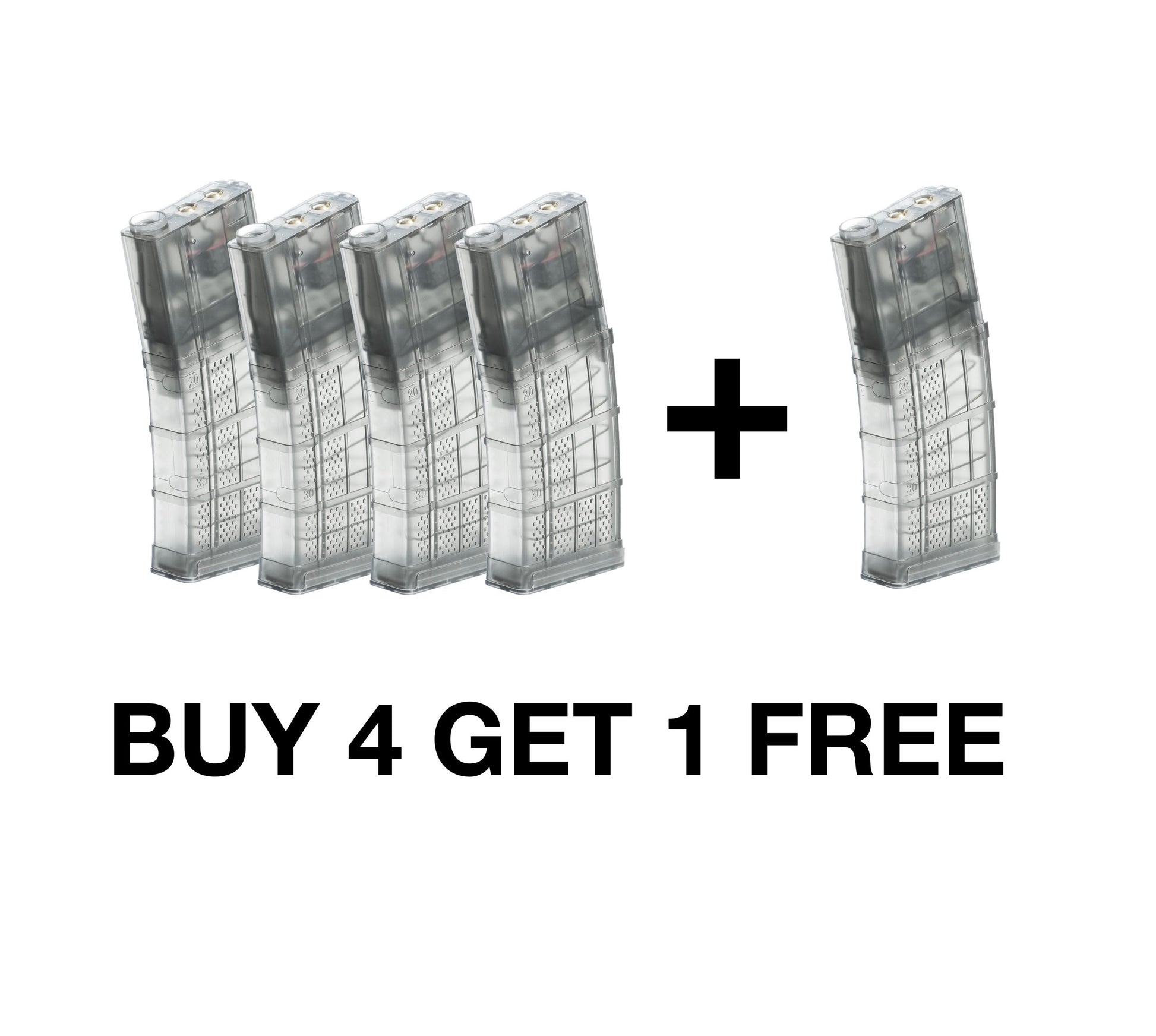 Chuangyan Lancer L5 AEG Spring Magazine for M4 Gel Blaster - Buy 4 Get 1 Free - Magazine x 5