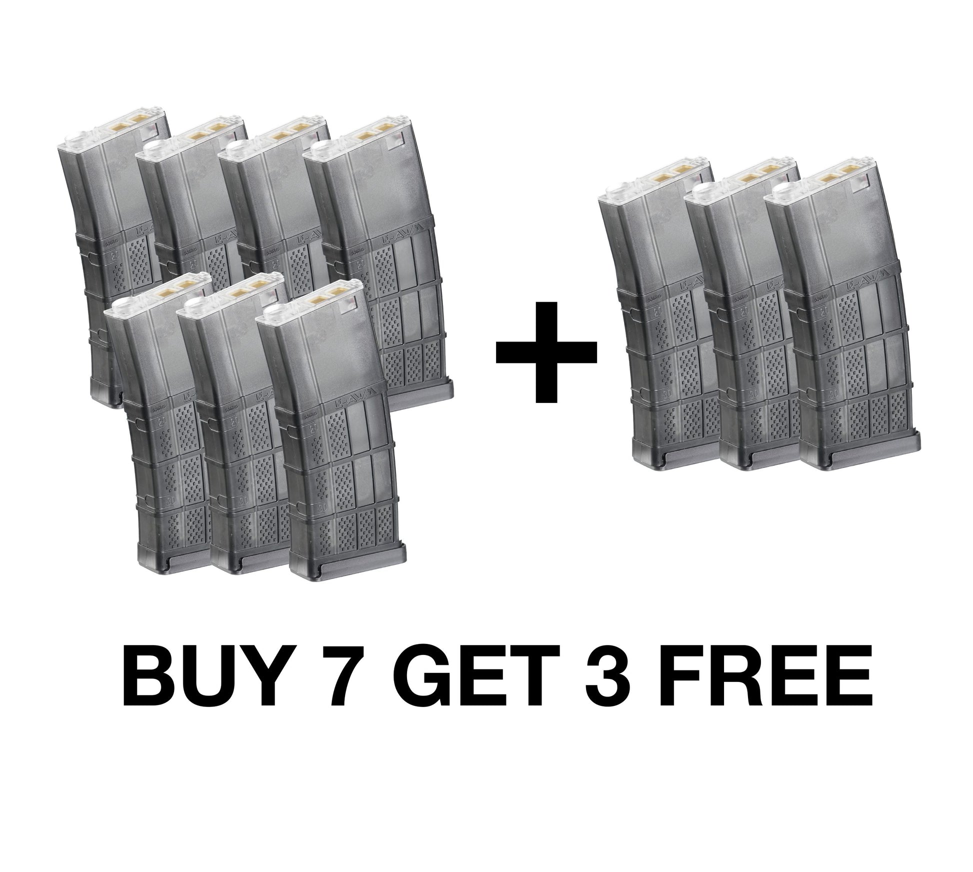 Jingji Lancer L5 AEG Magazine for M4 Gel Blaster - Buy 7 Get 3 Free - Magazine x 10
