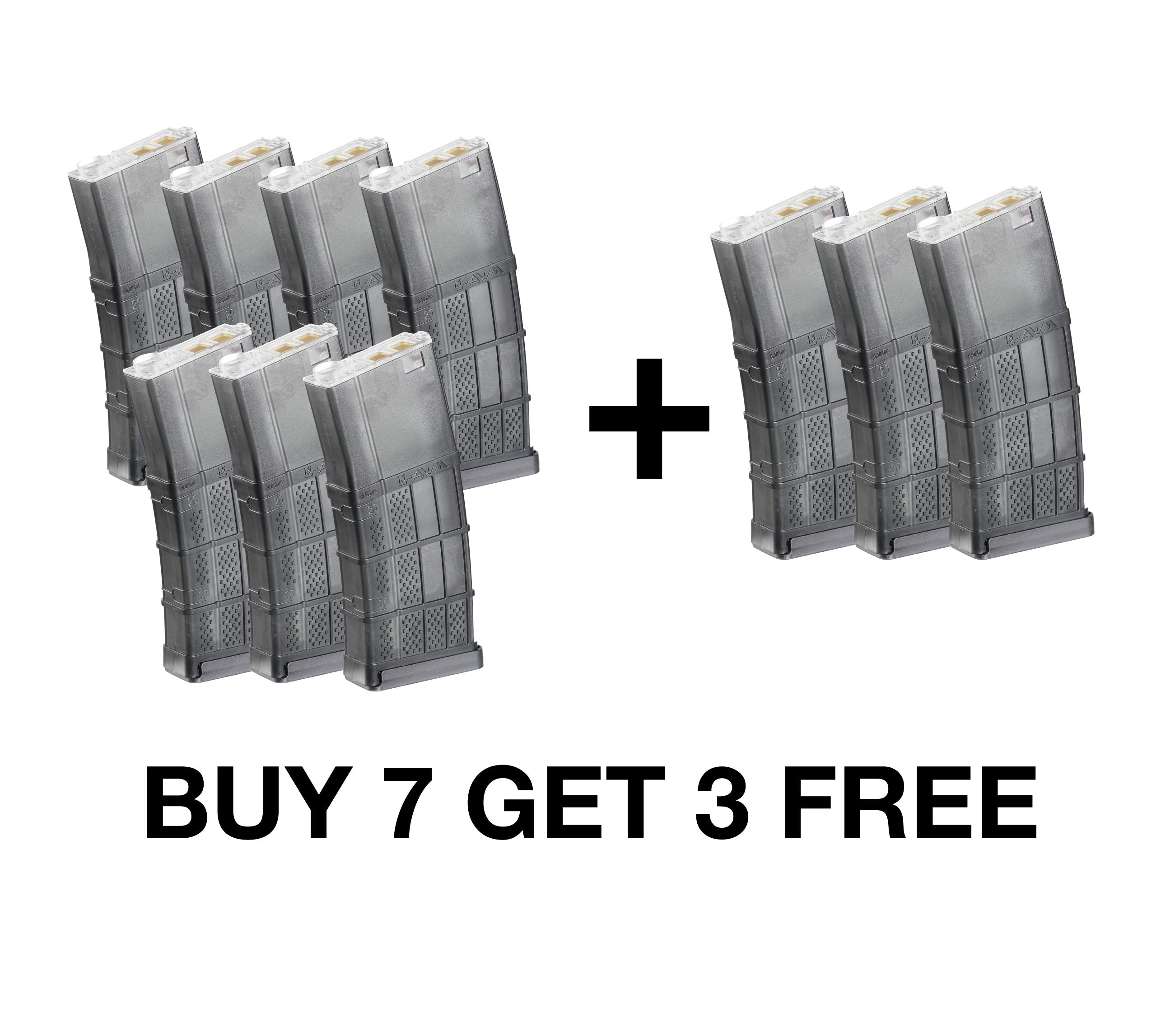 Jingji Lancer L5 AEG Magazine for M4 Gel Blaster - Buy 7 Get 3 Free - Magazine x 10