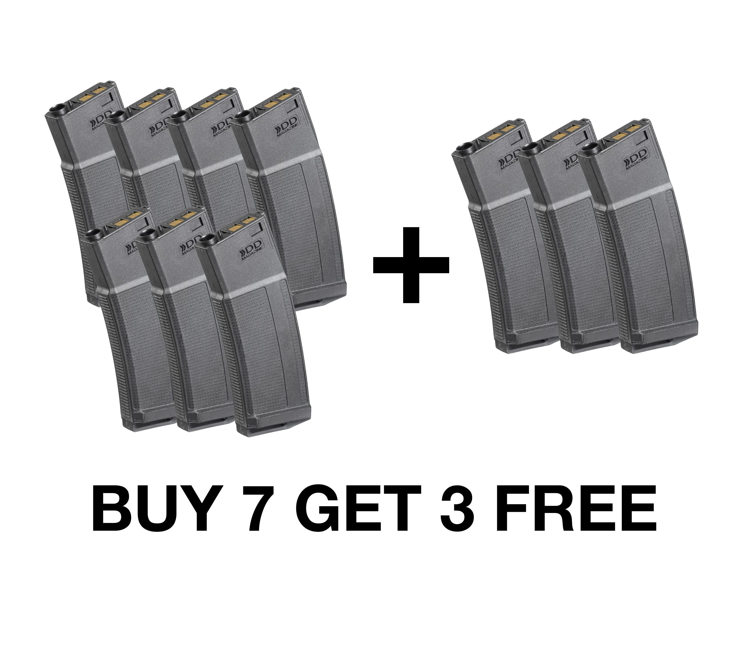 Jingji DANIEL DEFENSE AEG Magazine for M4 Gel Blaster - Buy 7 Get 3 Free - Magazine x 10