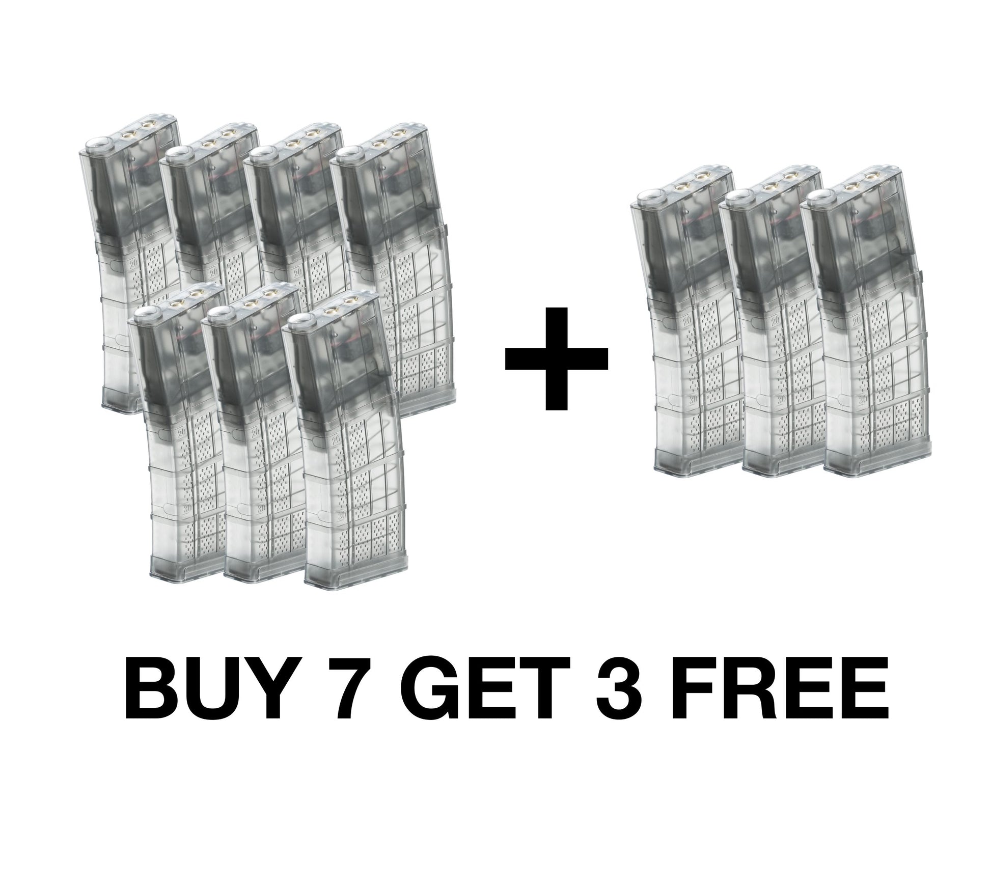 Chuangyan Lancer L5 AEG Spring Magazine for M4 Gel Blaster - Buy 7 Get 3 Free - Magazine x 10