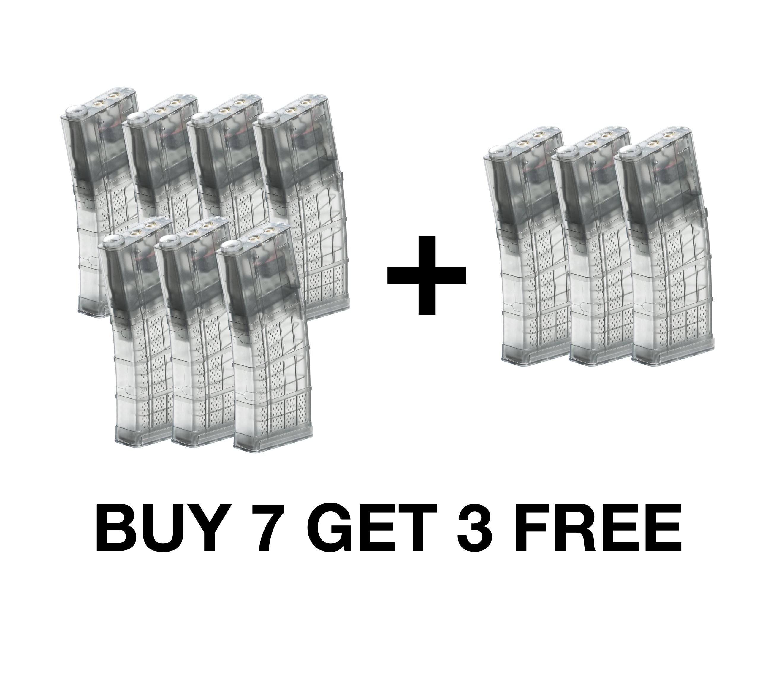 Chuangyan Lancer L5 AEG Spring Magazine for M4 Gel Blaster - Buy 7 Get 3 Free - Magazine x 10