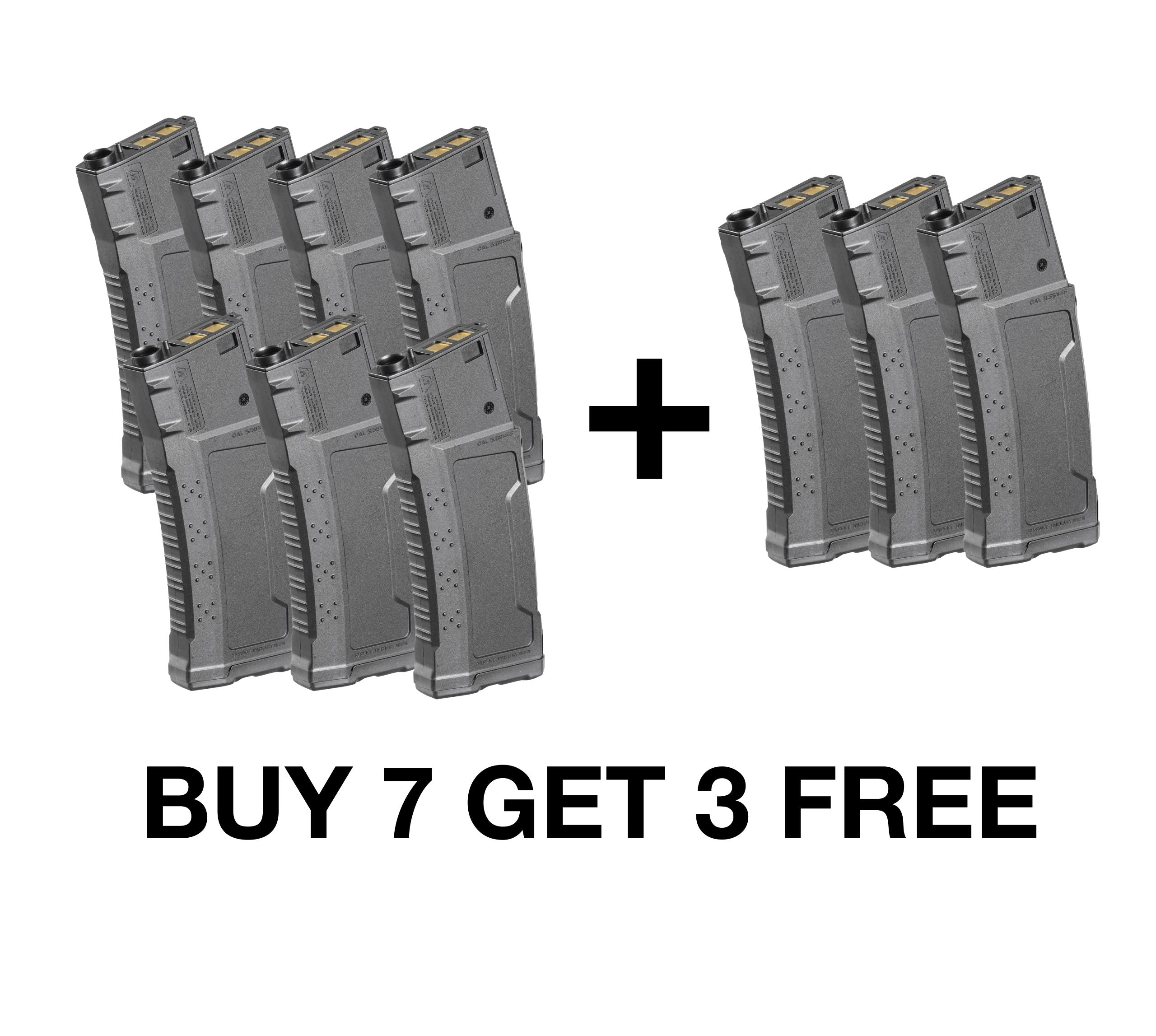 Jingji Strike industries AEG Magazine for M4 Gel Blaster - Buy 7 Get 3 Free - Magazine x 10