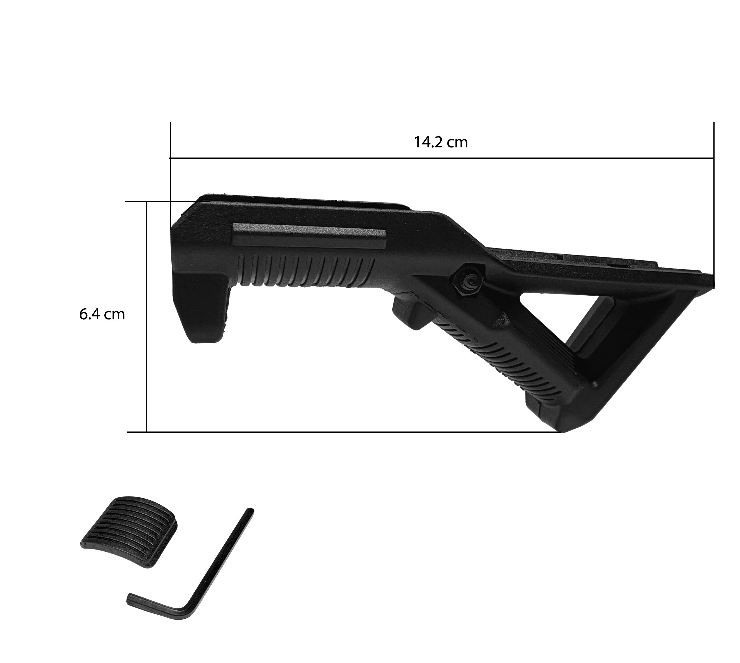 Nylon AFG-Angled Foregrip (Picatinny) for Gel Blasters
