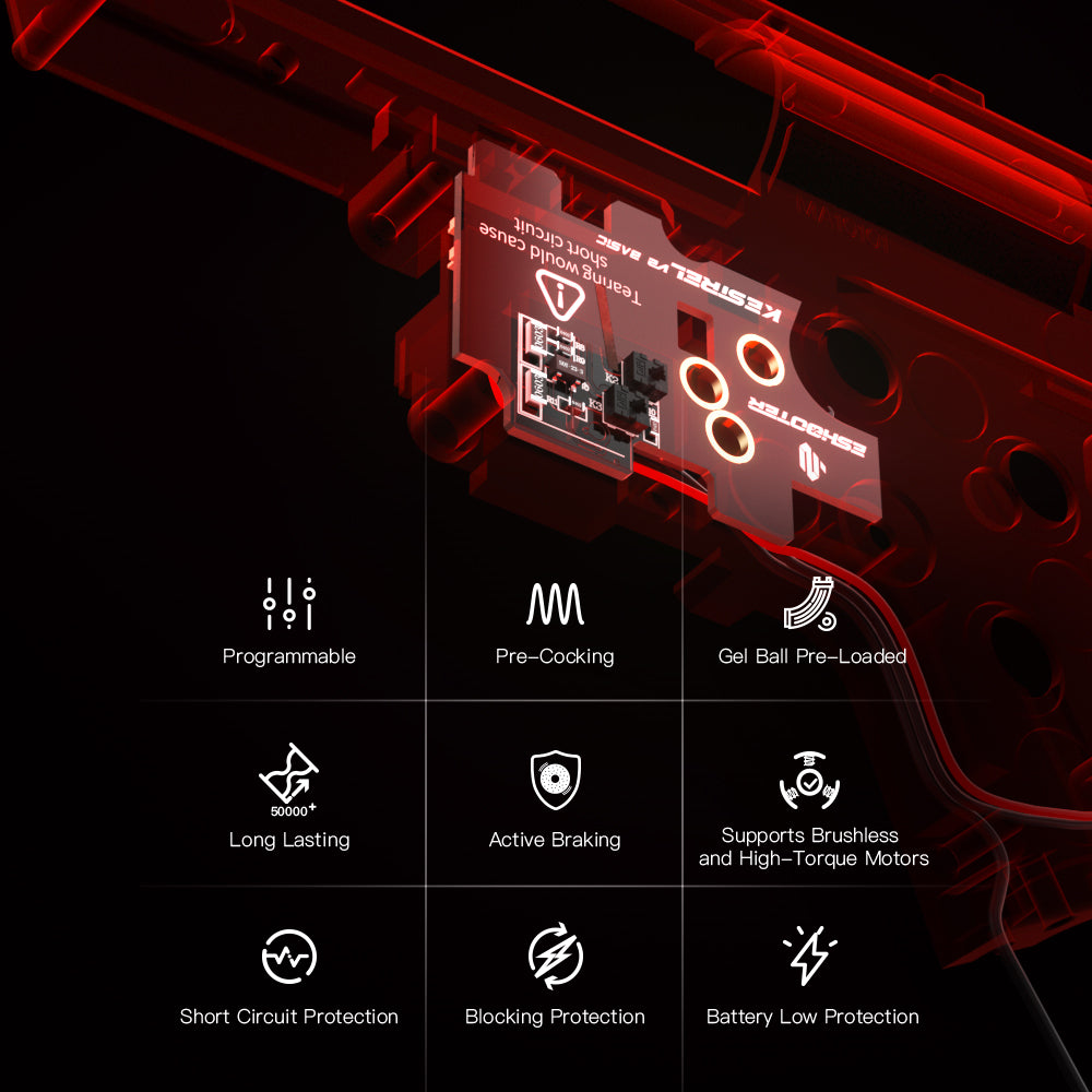 Eshooter KESTREL V2 BASIC - Mosfet For Gel Blaster V2 Gearbox - Frontwired