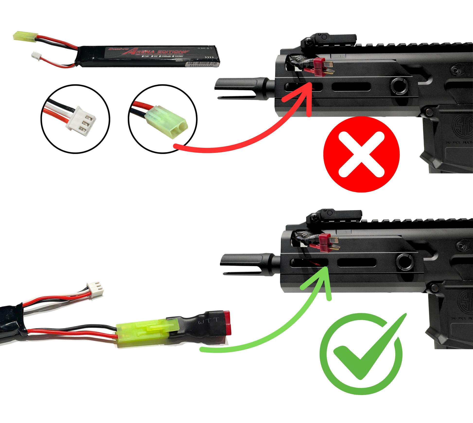 TAMIYA to Deans Plug Adaptor Cable