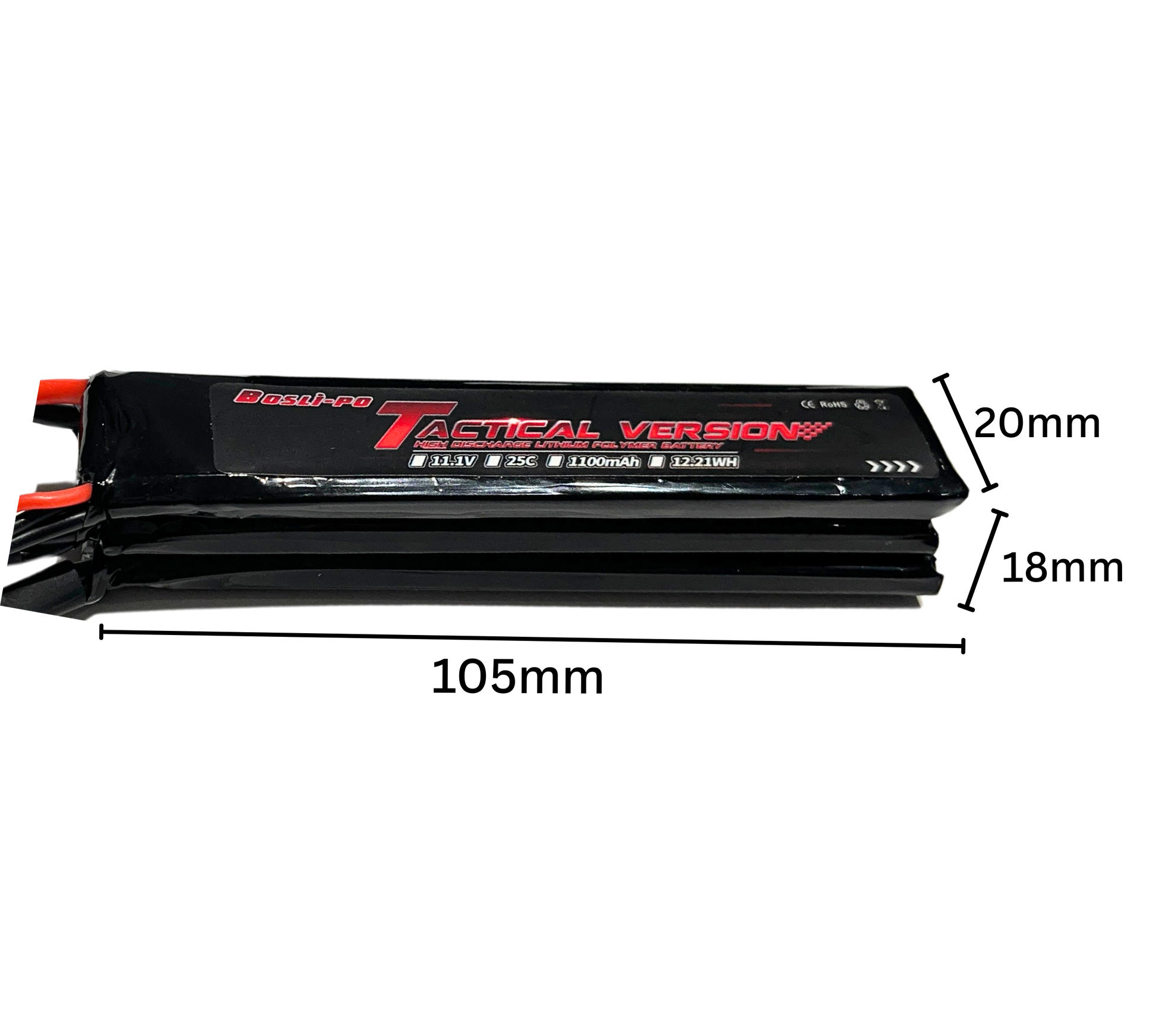 Bosli-po 11.1V Tactical Ver. T Deans Battery-1100mAh