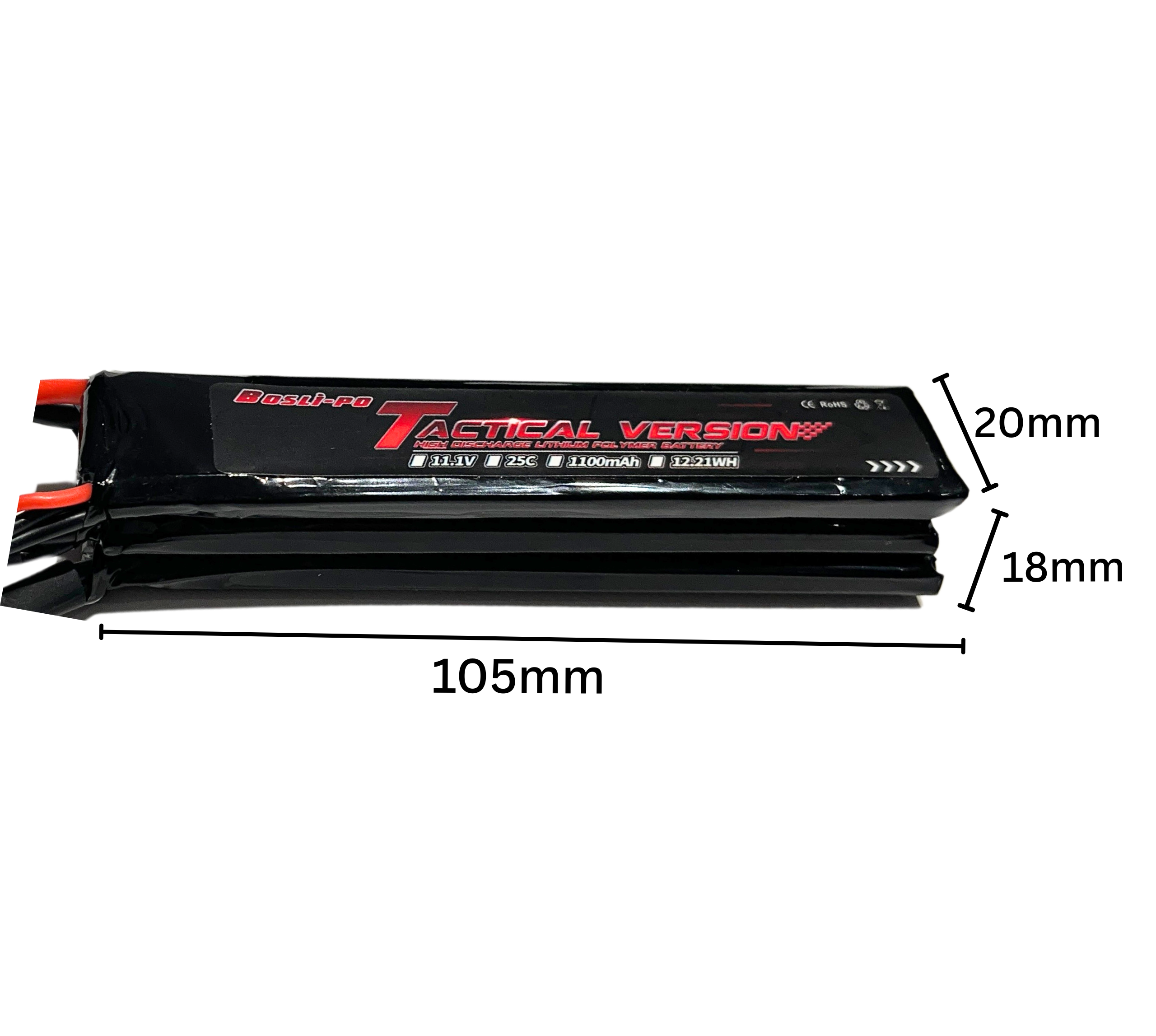 Bosli-po 11.1V Tactical Ver. T Deans Battery-1100mAh