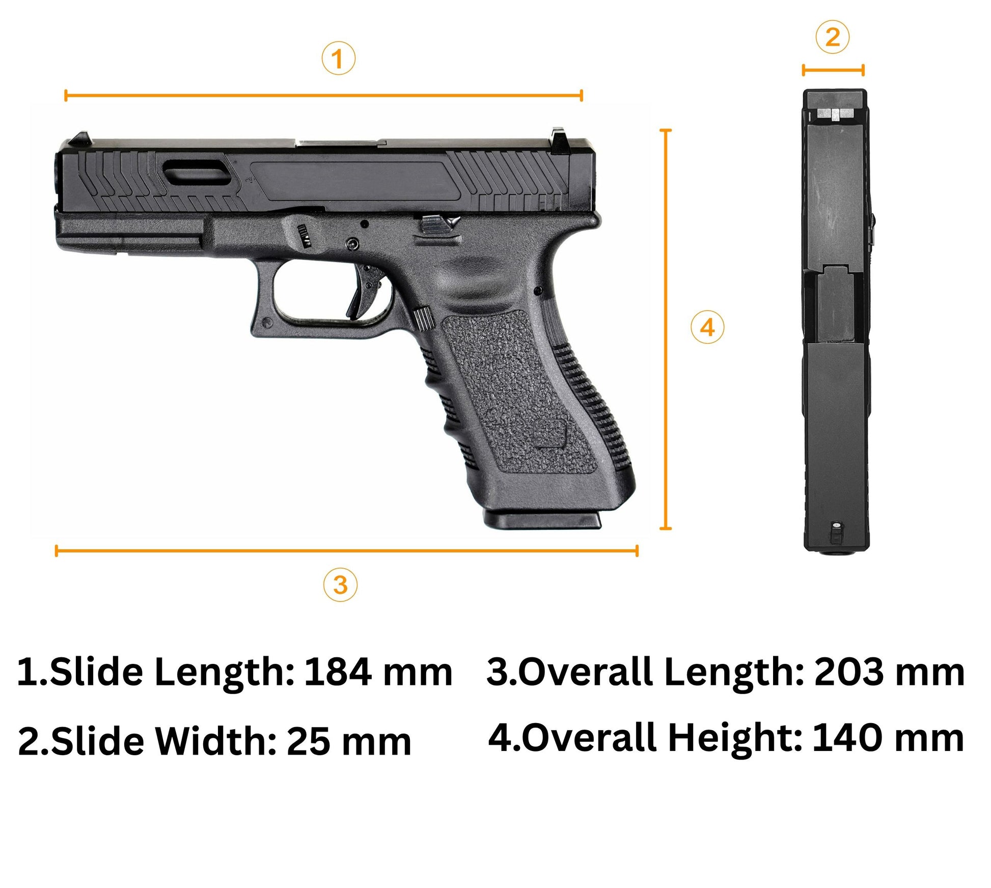 TTI G-Series G17 Combat Master Gas Blowback Gel Blaster Pistol