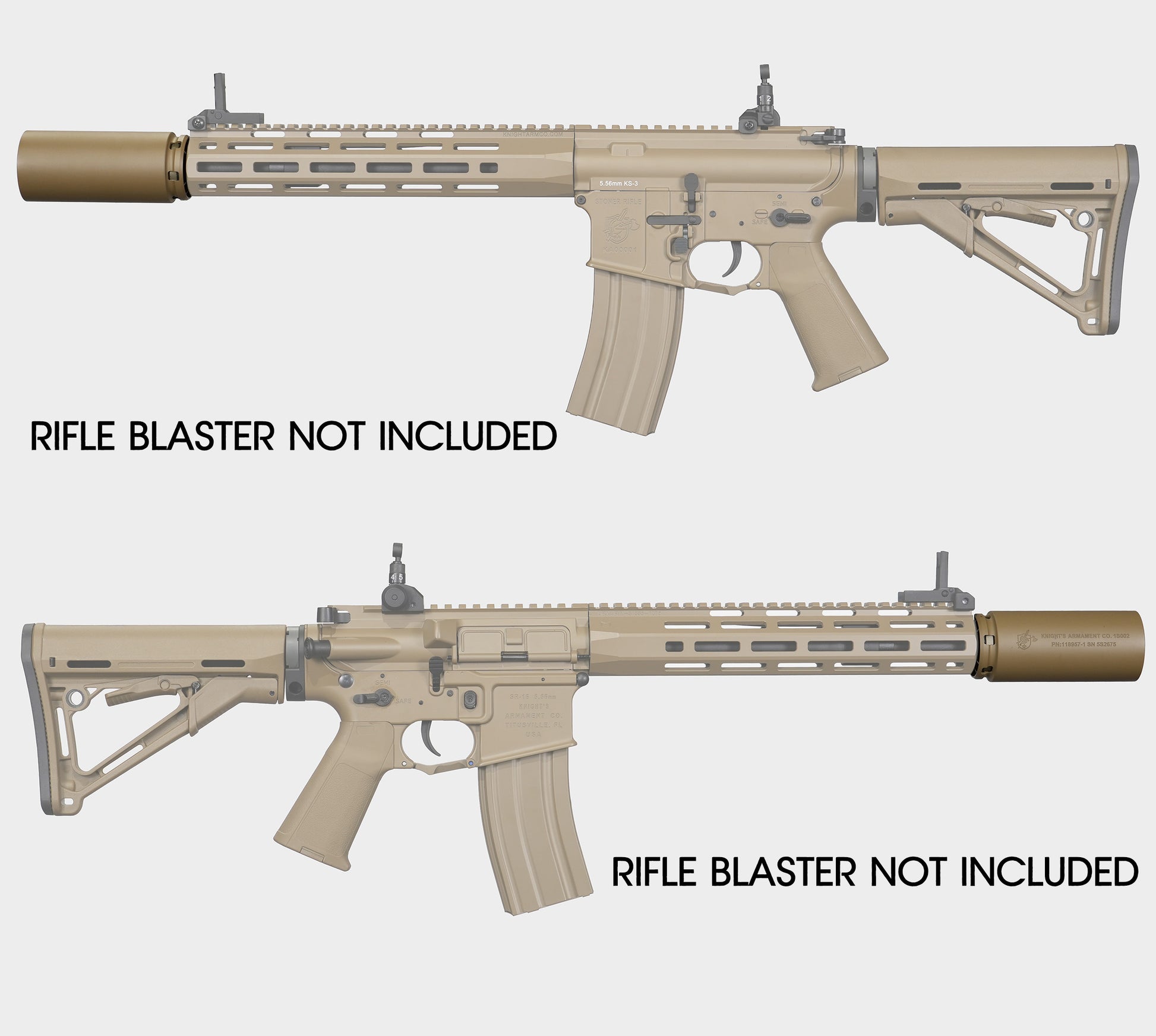 KAC QDC / MCQ-PRT Dummy Gel Blaster Mock Suppressor - FDE