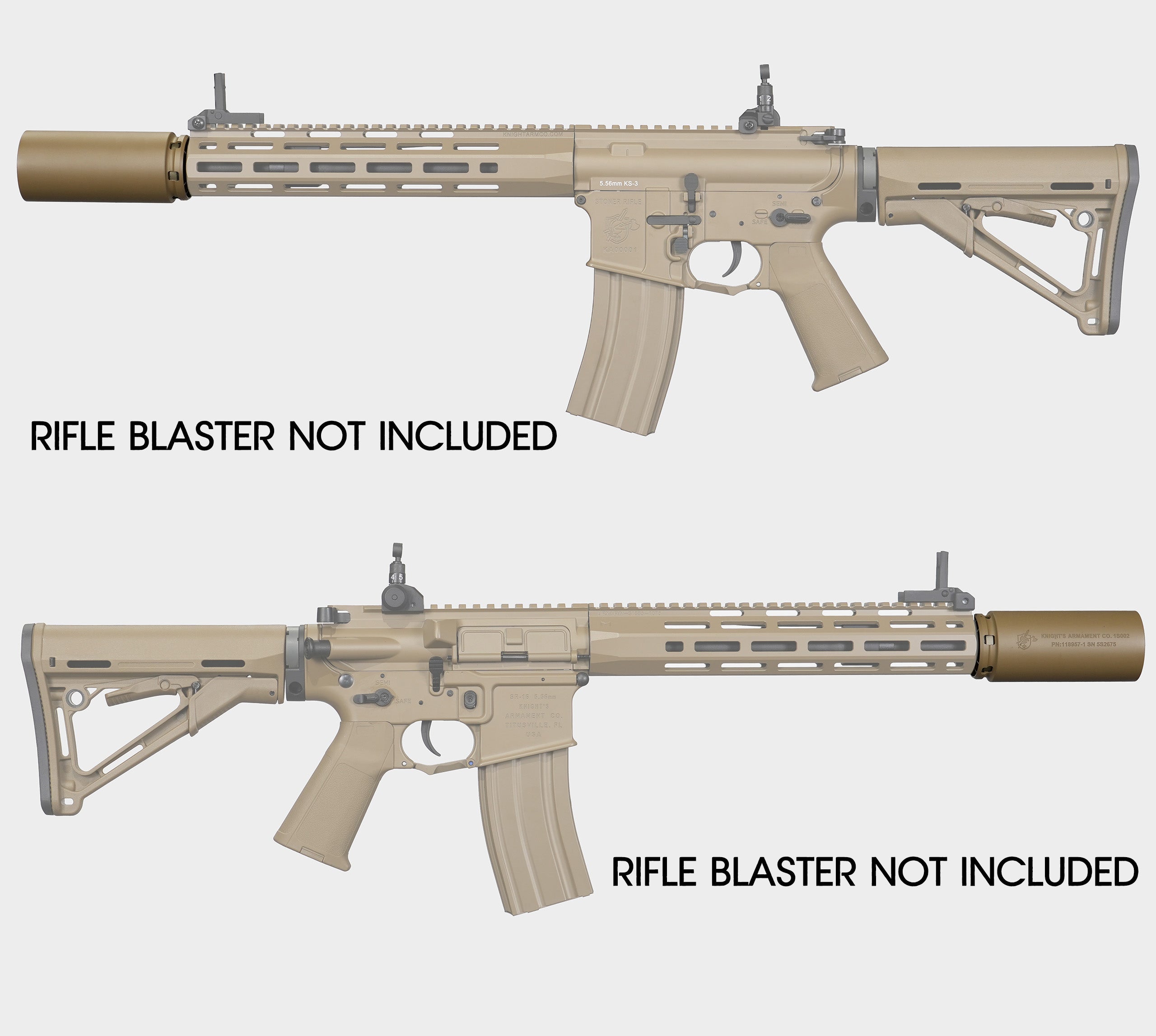 KAC QDC / MCQ-PRT Dummy Gel Blaster Mock Suppressor - FDE