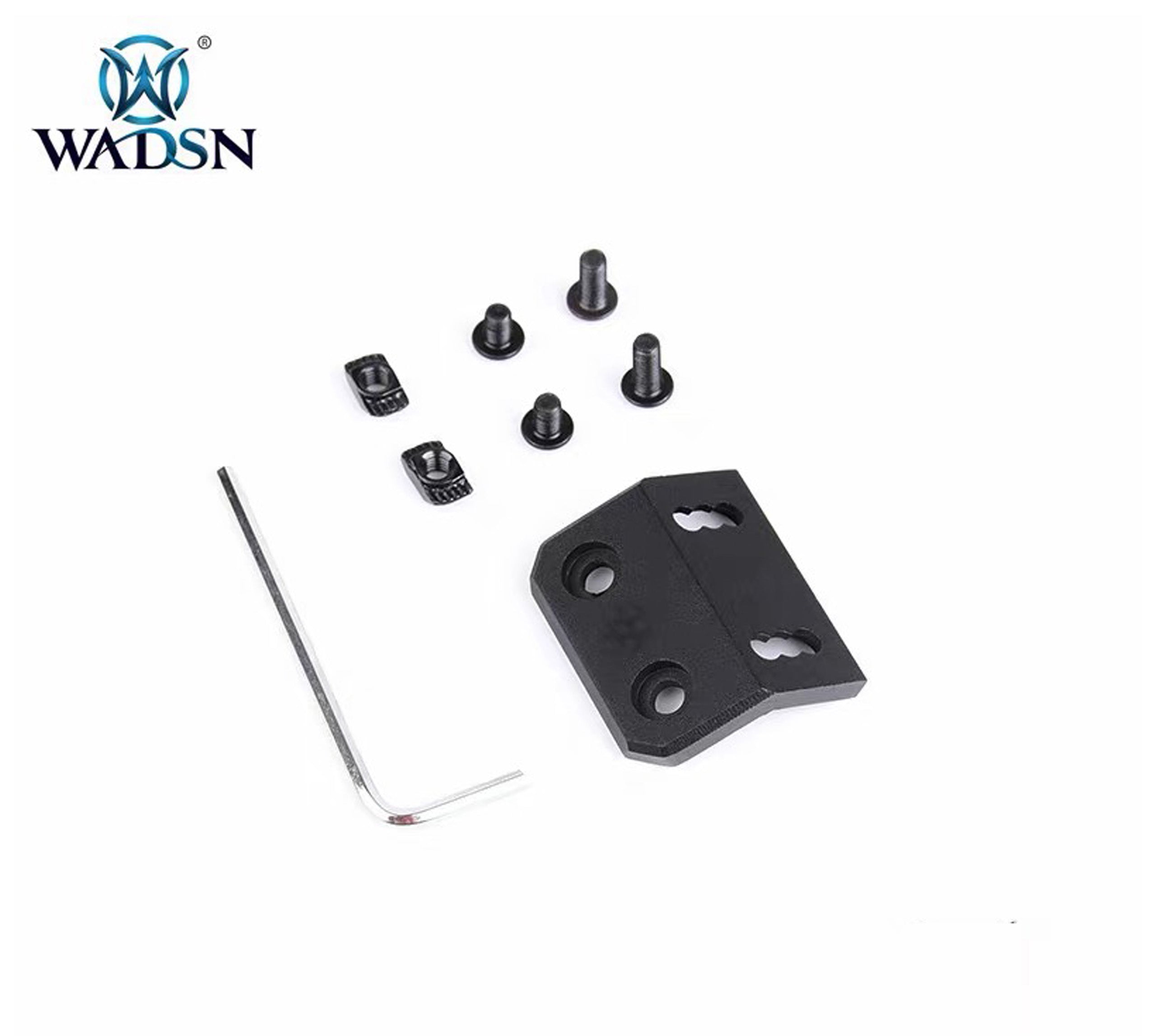 WADSN M-LOK/Keymod Offset Rail Light Mount for Gel Blaster - Black