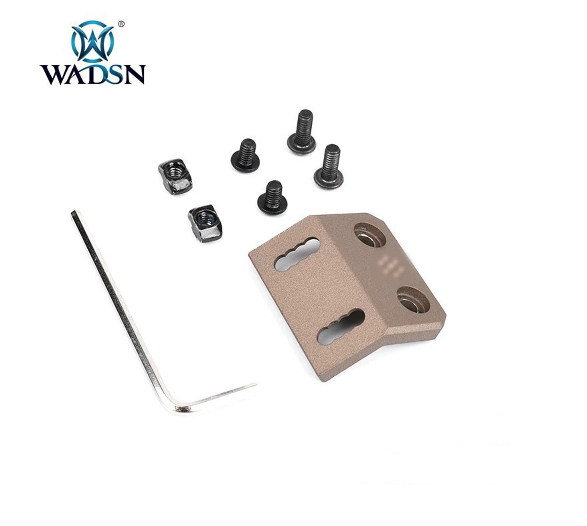 WADSN M-LOK/Keymod Offset Rail Light Mount for Gel Blaster - Tan