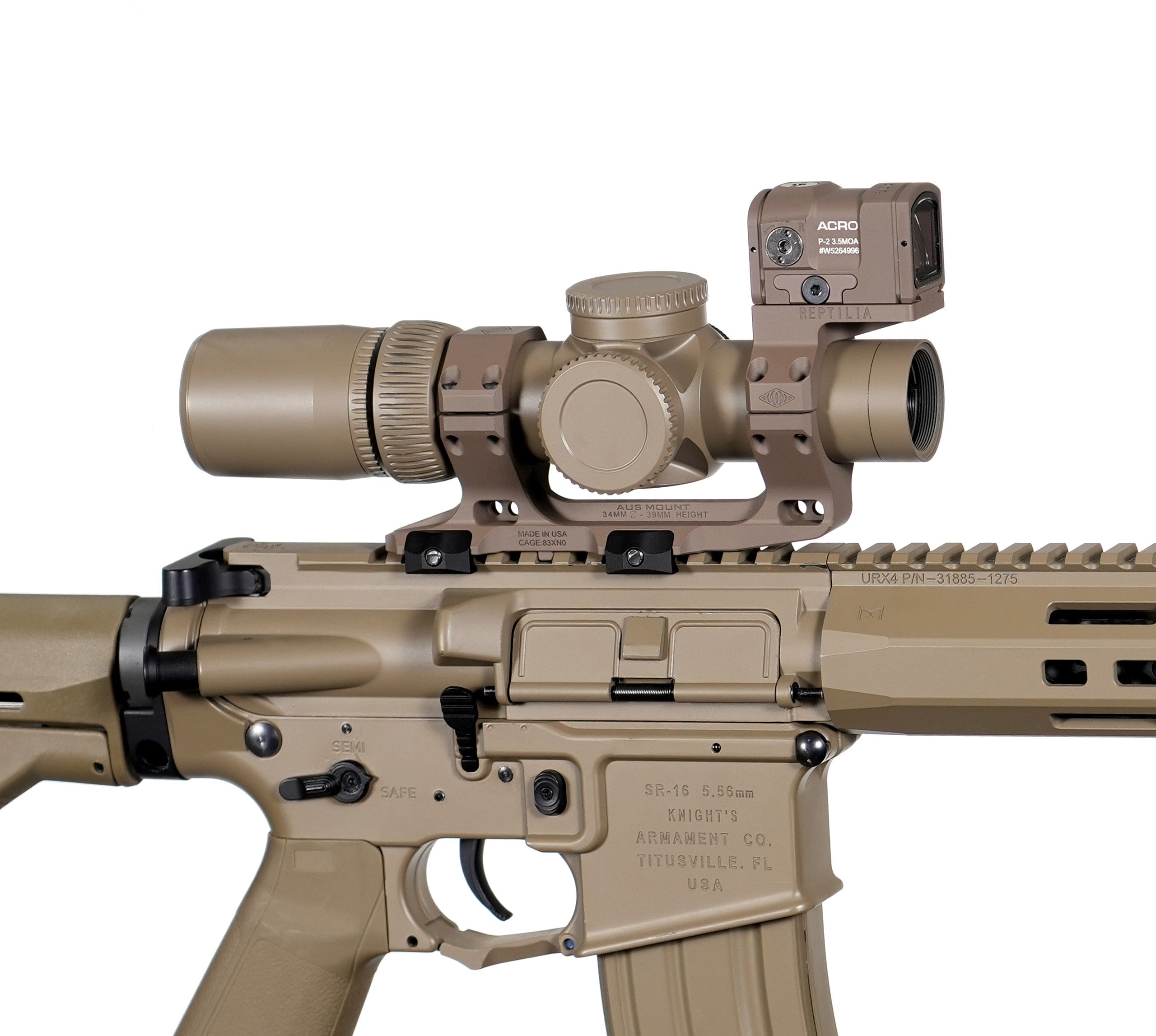 Evolution Gear AMG 1-10X24mm FFP scope with ACRO P-2 Red dot Combo