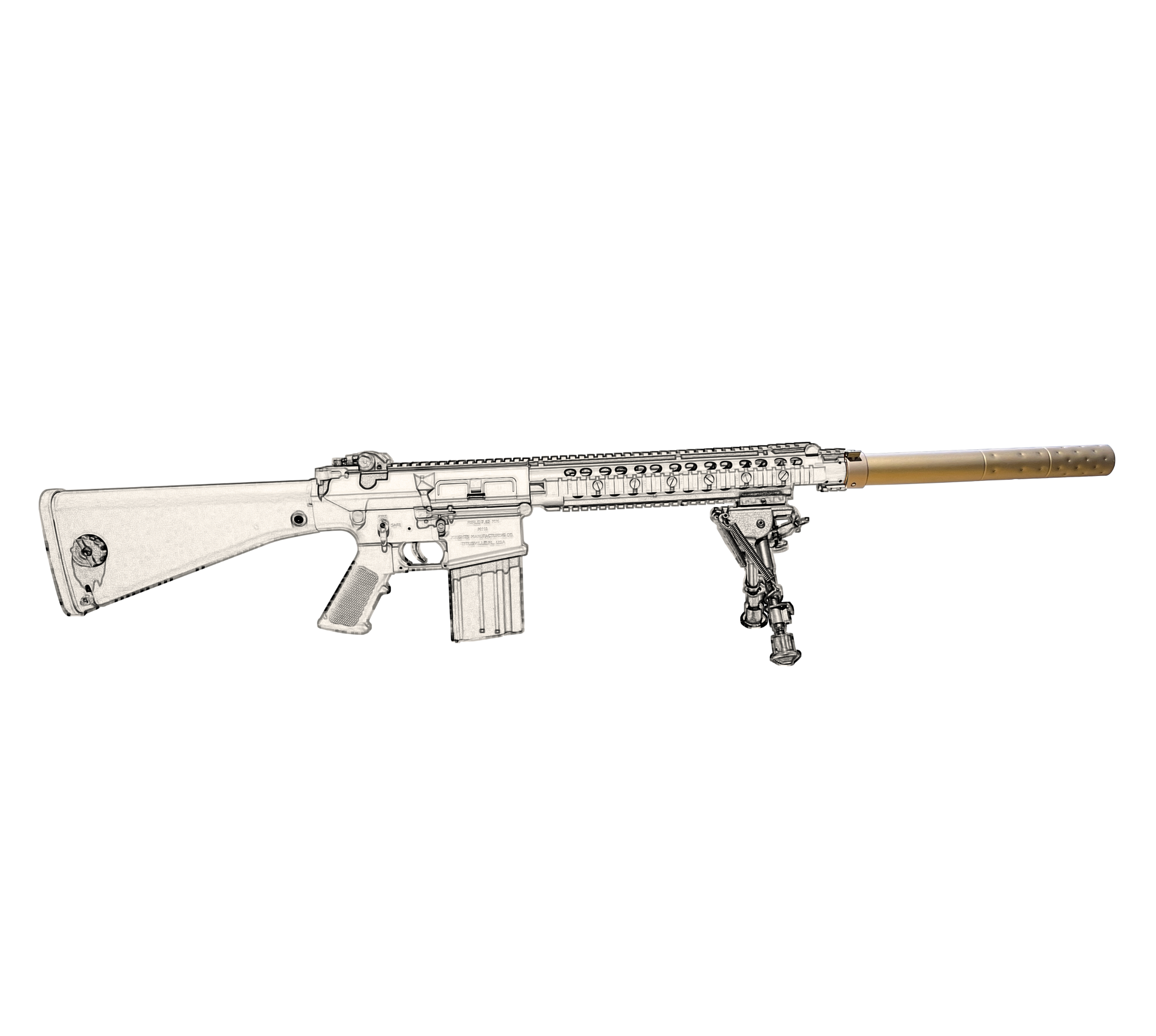 E&C M110 QD Gel Blaster Mock Suppressor Black