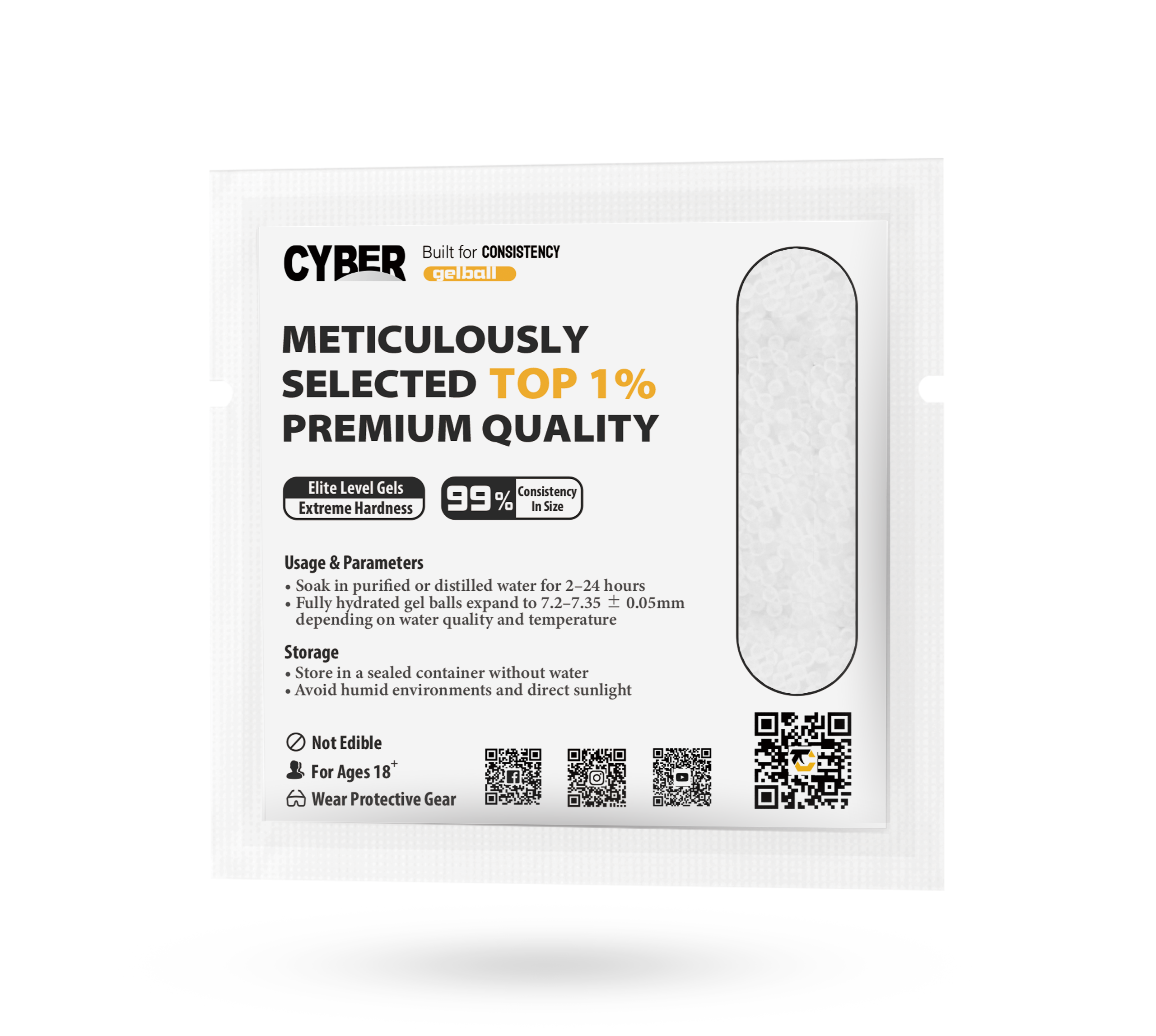 Cyber 99% Gels - Ultra Hard Gel Balls 50g