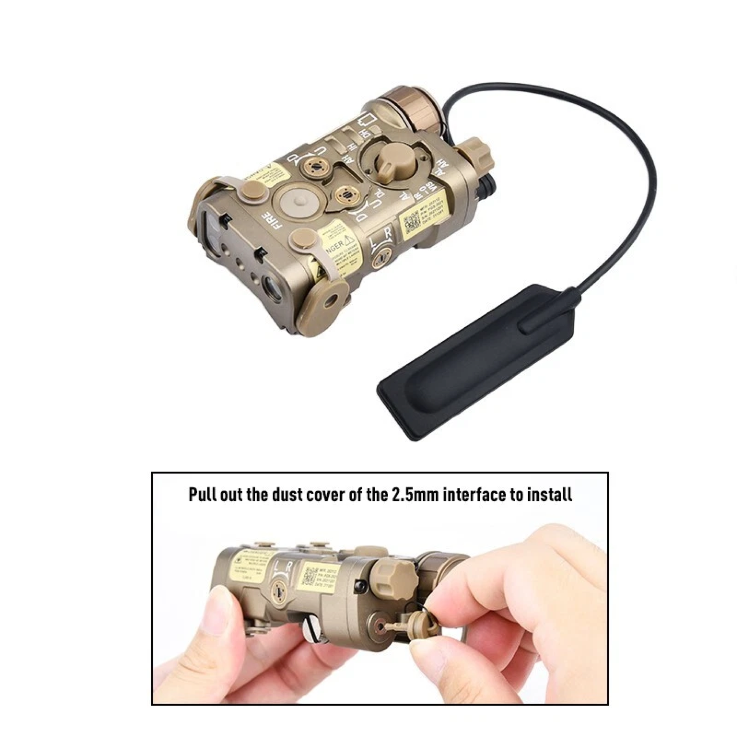 Aluminium NGAL-Style Green Laser / IR Pointer / LED Flashlight -Black