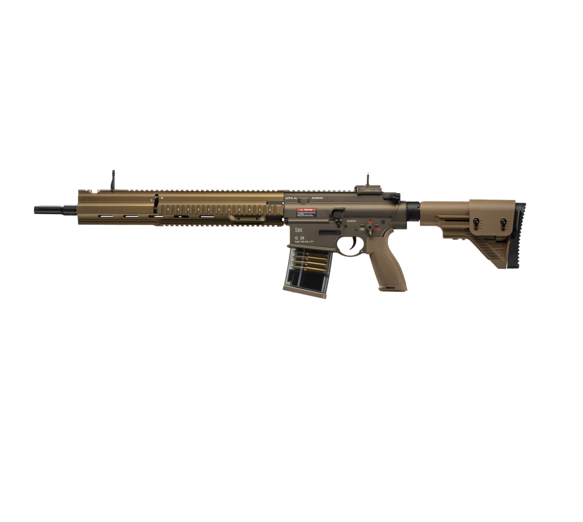 E&C HK417 G28 DMR Rifle AEG Gel Blaster - Tan