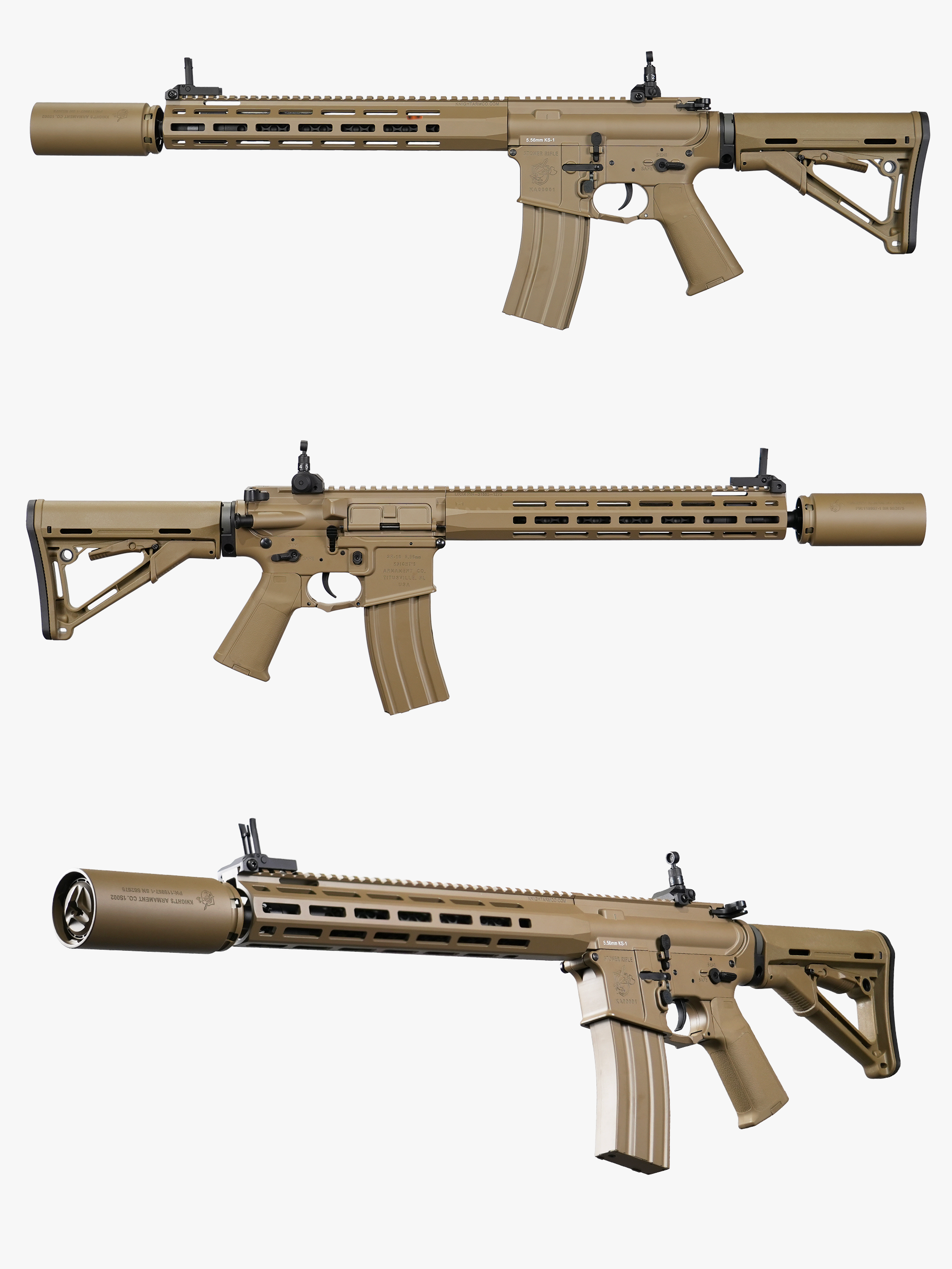 KAC KS-1 AEG Gel Blaster | E&C Ultra Line - With suppressor / Tan