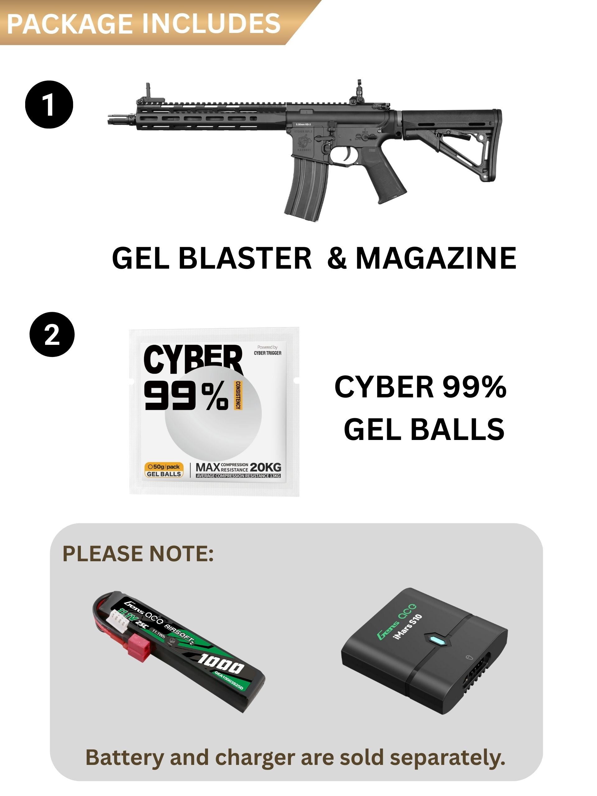 KAC KS-3 AEG Gel Blaster | E&C Ultra Plus