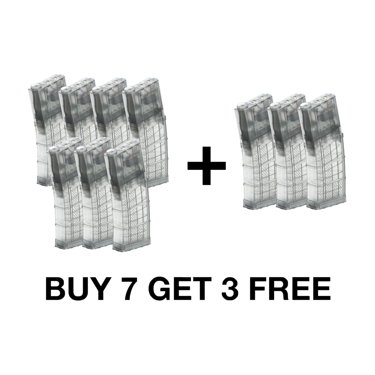 Chuangyan L5 AEG Spring Magazine for M4 Gel Blaster - Buy 7 Get 3Free - Magazine x 10