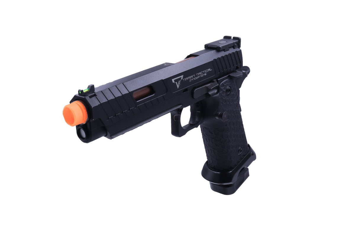 EMG TTI 2011 Combat Master gas blowback gel blaster pistol on a white background