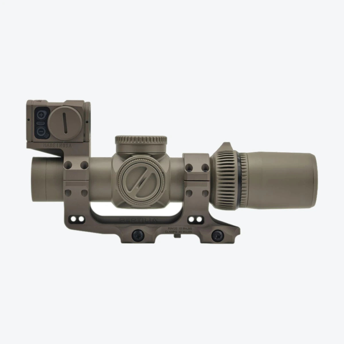 Evolution Gear AMG 1-10X24mm FFP scope with ACRO P-2 Red dot Combo