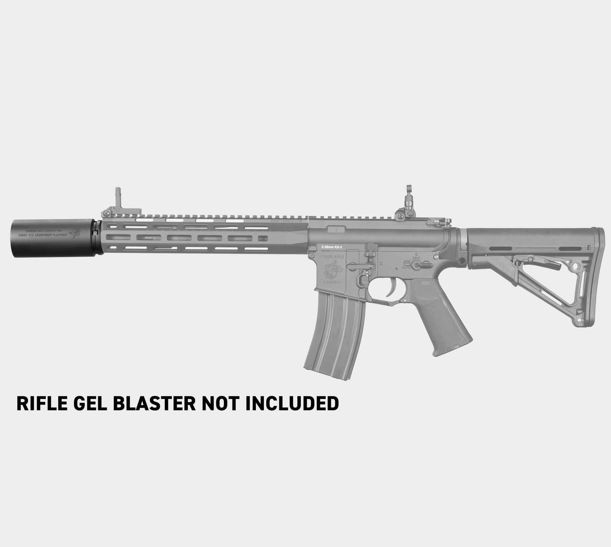 KAC QDC / MCQ-PRT Dummy Gel Blaster Mock Suppressor - BLK