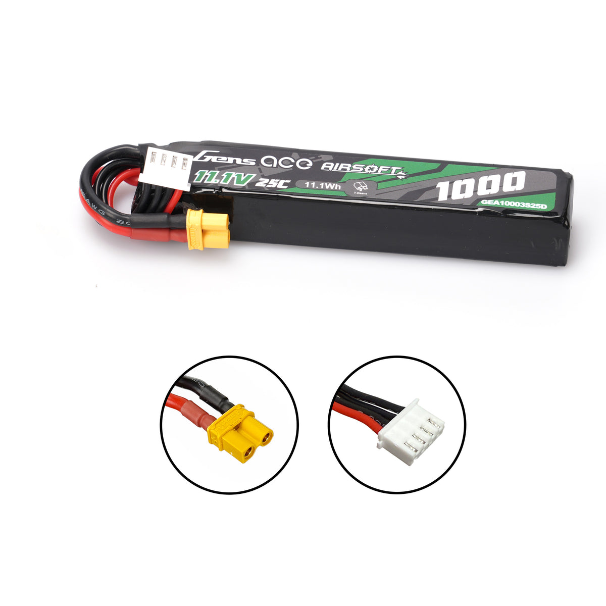 Gens ace 1000mAh 11.1V XT30 Gel Blaster Battery