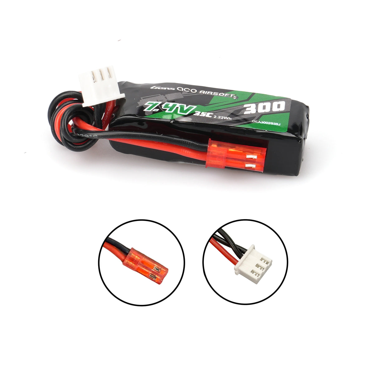 Gens ace 300mAh 7.4V JST-SYP HPA Battery